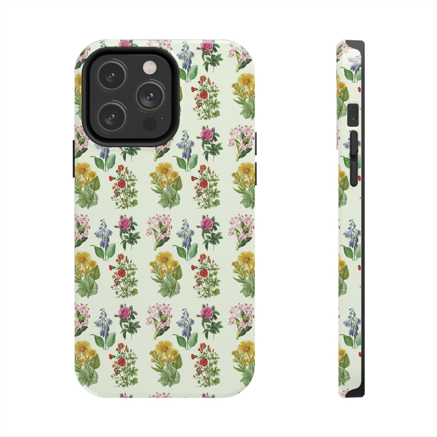 Pretty Floral Phone Case, Cute Vintage Antique Flower Phone case, sunflower Rose 19th century painting Phone Case Pattern