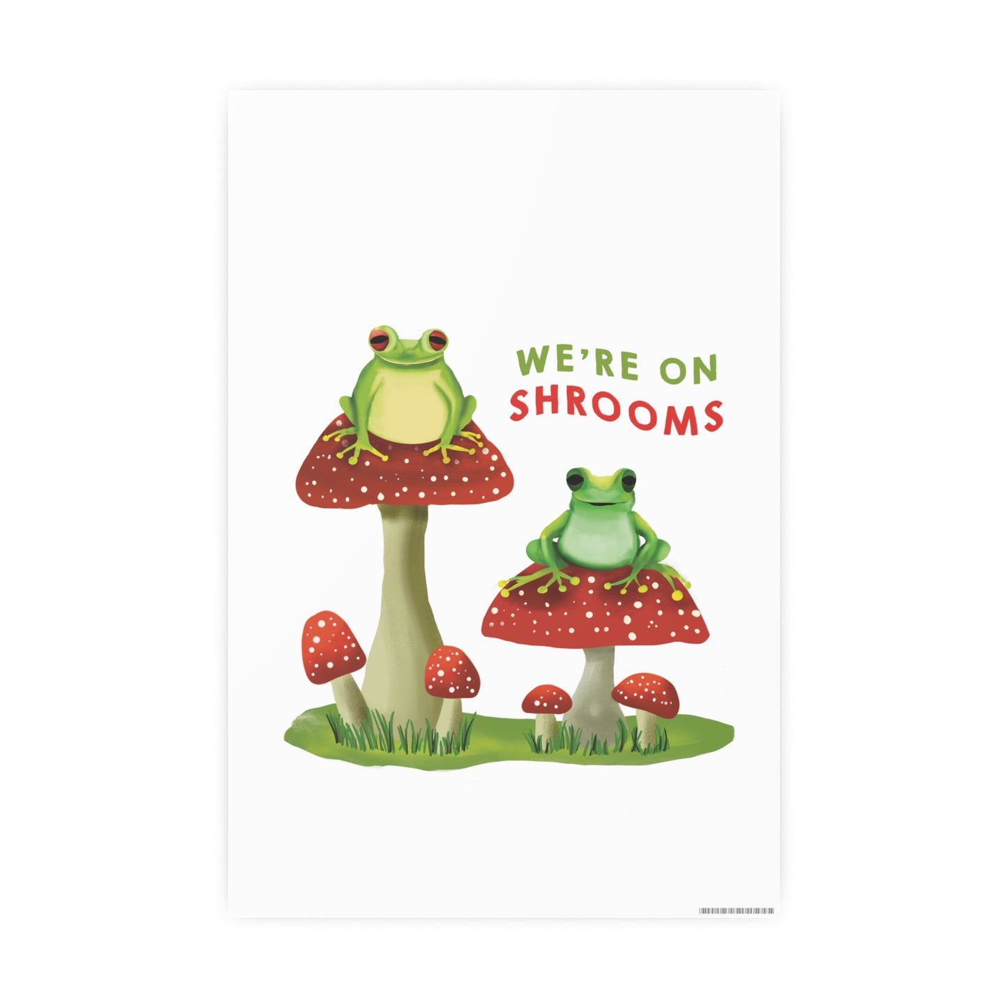 Frogs on Shrooms Art Poster