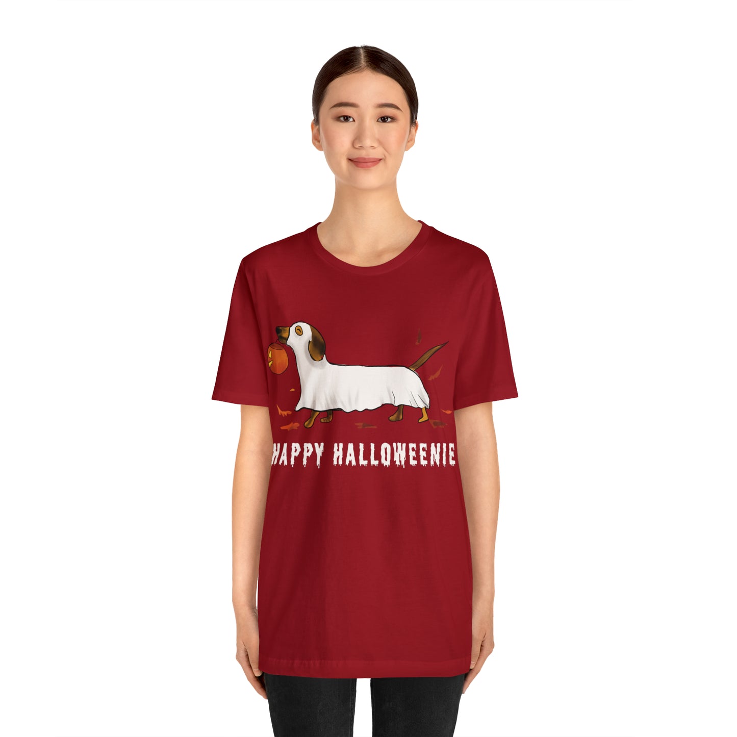 Halloween T Shirt, Cute Halloween Wiener Dog T Shirt, Funny Dog Ghost T Shirt, cute Dog halloween Shirt, gift idea for her, fall shirt