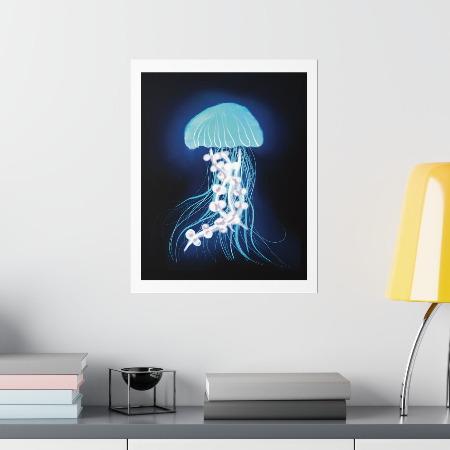 Bioluminescent Jellyfish Art Print