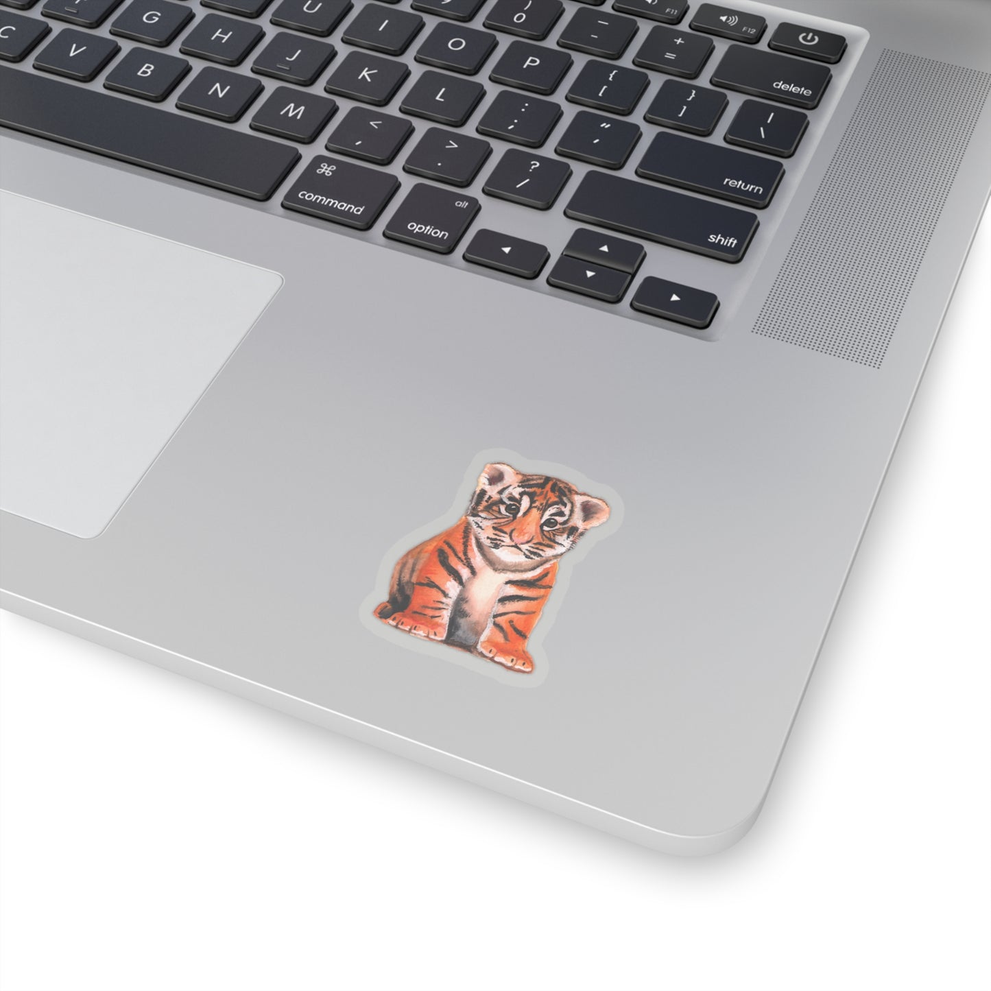 Cute Watercolor Tiger Cub Sticker for laptop, water bottle, back to school sticker cute, baby tiger, tiger lover