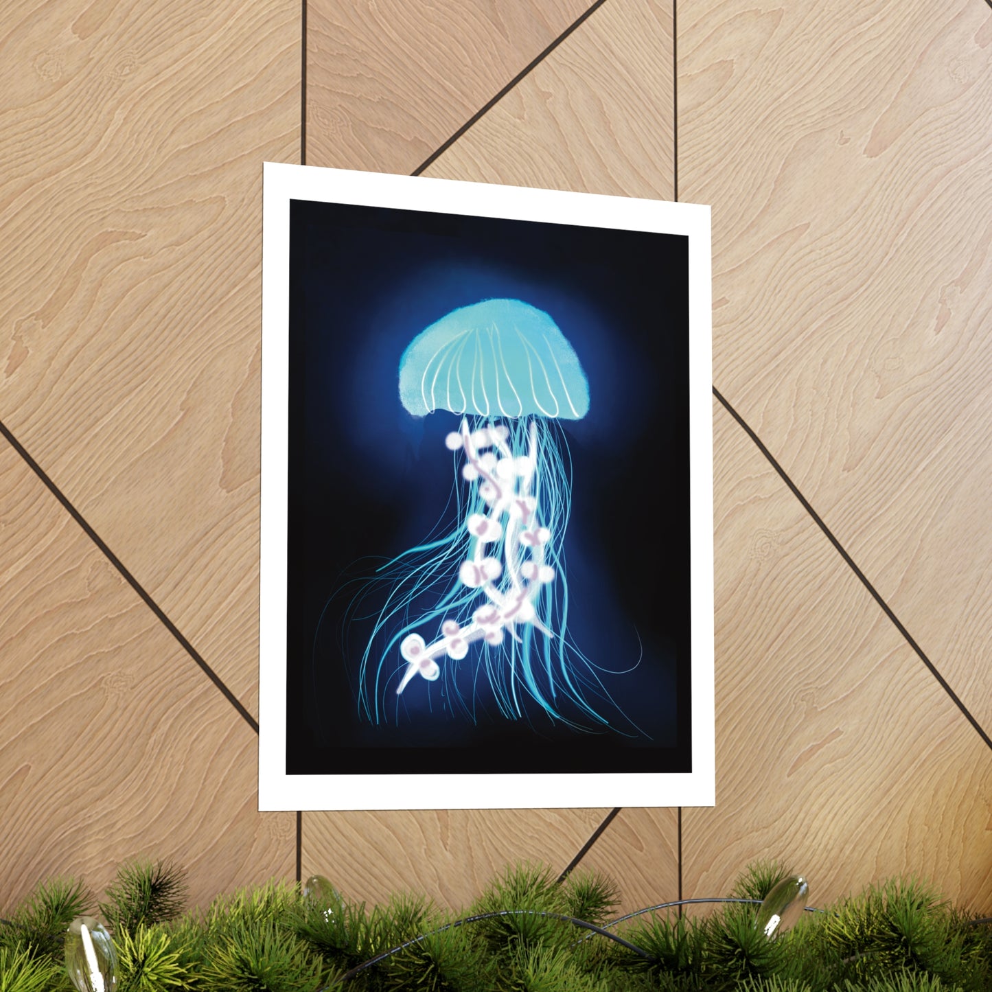 Bioluminescent Jellyfish Art Print