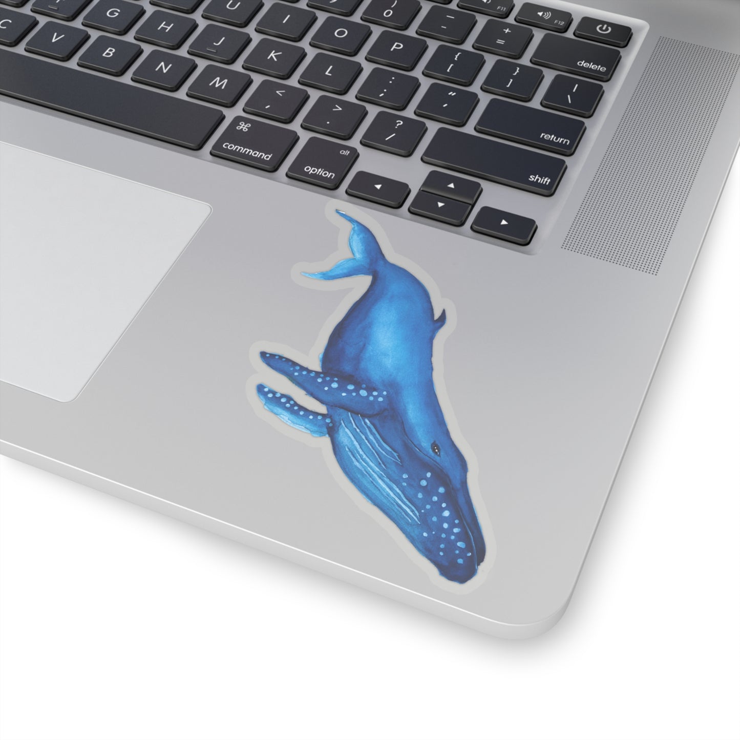 watercolor Humpback whale Sticker, Cute Blue watercolor whale painting, kids arts and crafts, whale lover, adorable whale cute fun sticker