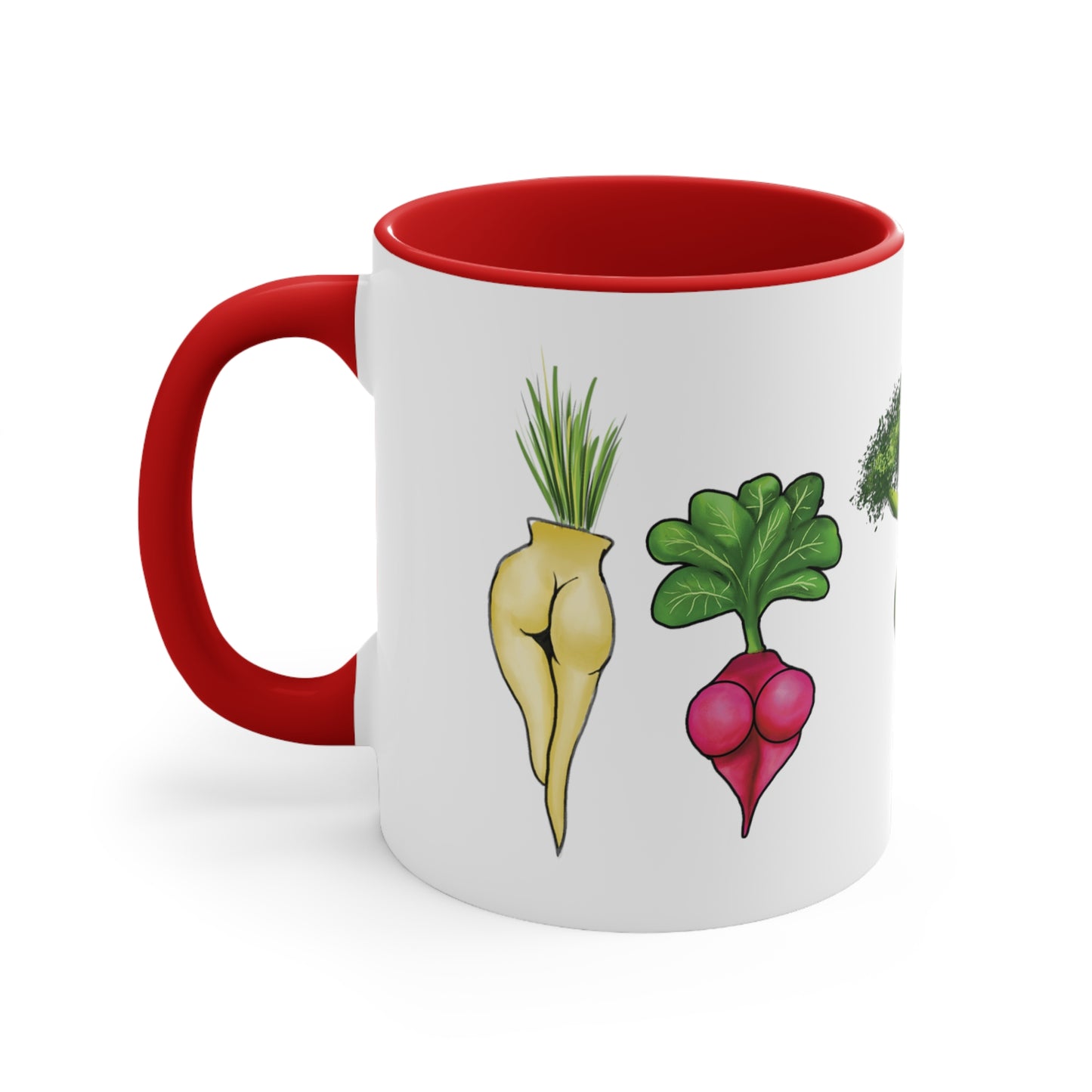 Funny Sexy Vegetables Cute Mug, inappropriate funny cute mug, silly vegeterian gift mug, cute funny gift idea for vegan