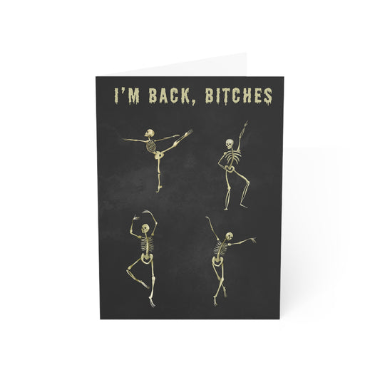 Cute Funny Dancing Skeleton Halloween Card, Cute Halloween Gift, Cute Gift Idea, Funny Halloweed Card, Greeting card skeleton cute funny