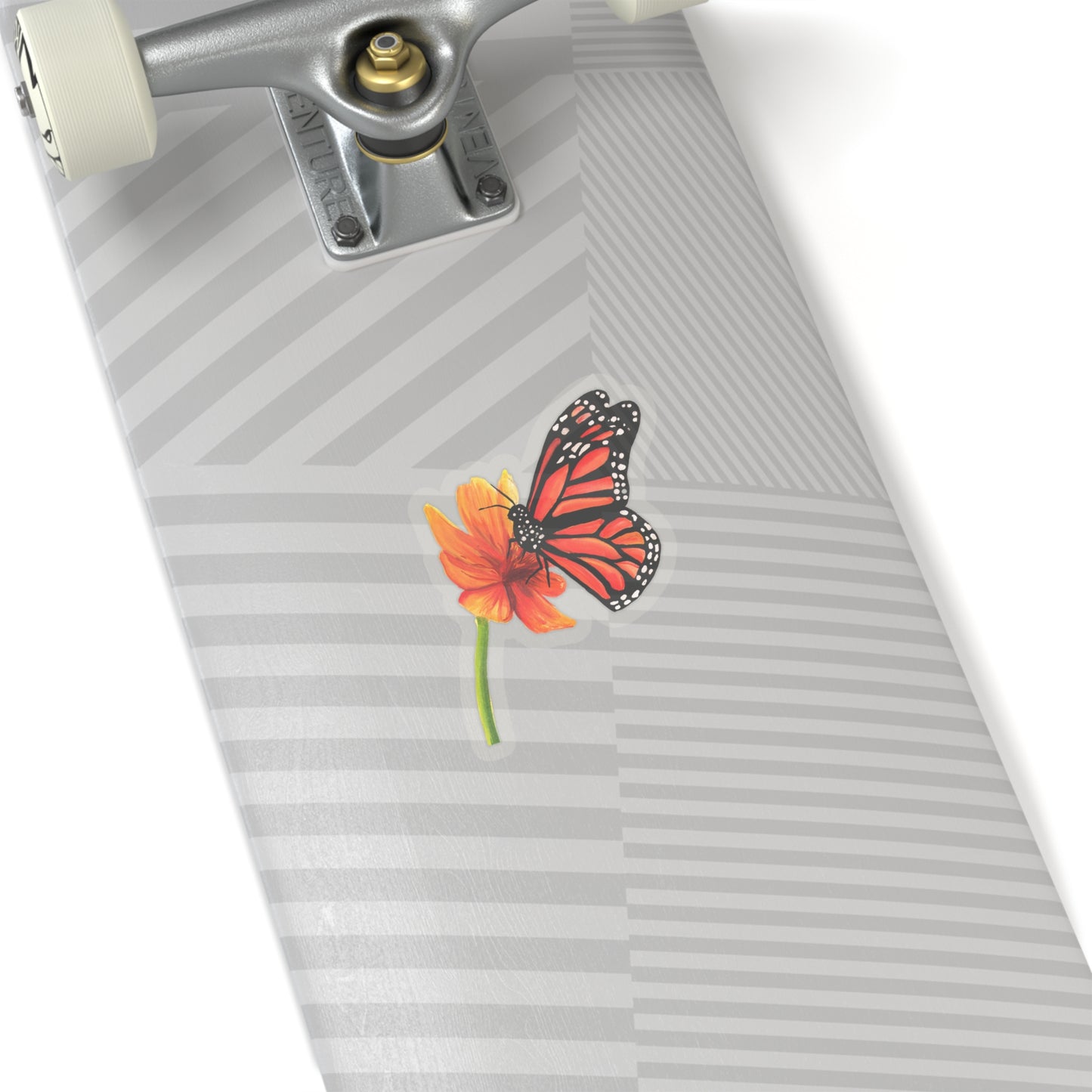 Cute watercolor Butterfly on Flower Sticker, Monarch butterfly lover sticker, water bottle, pretty back to school sticker, fun sticker, butterfly