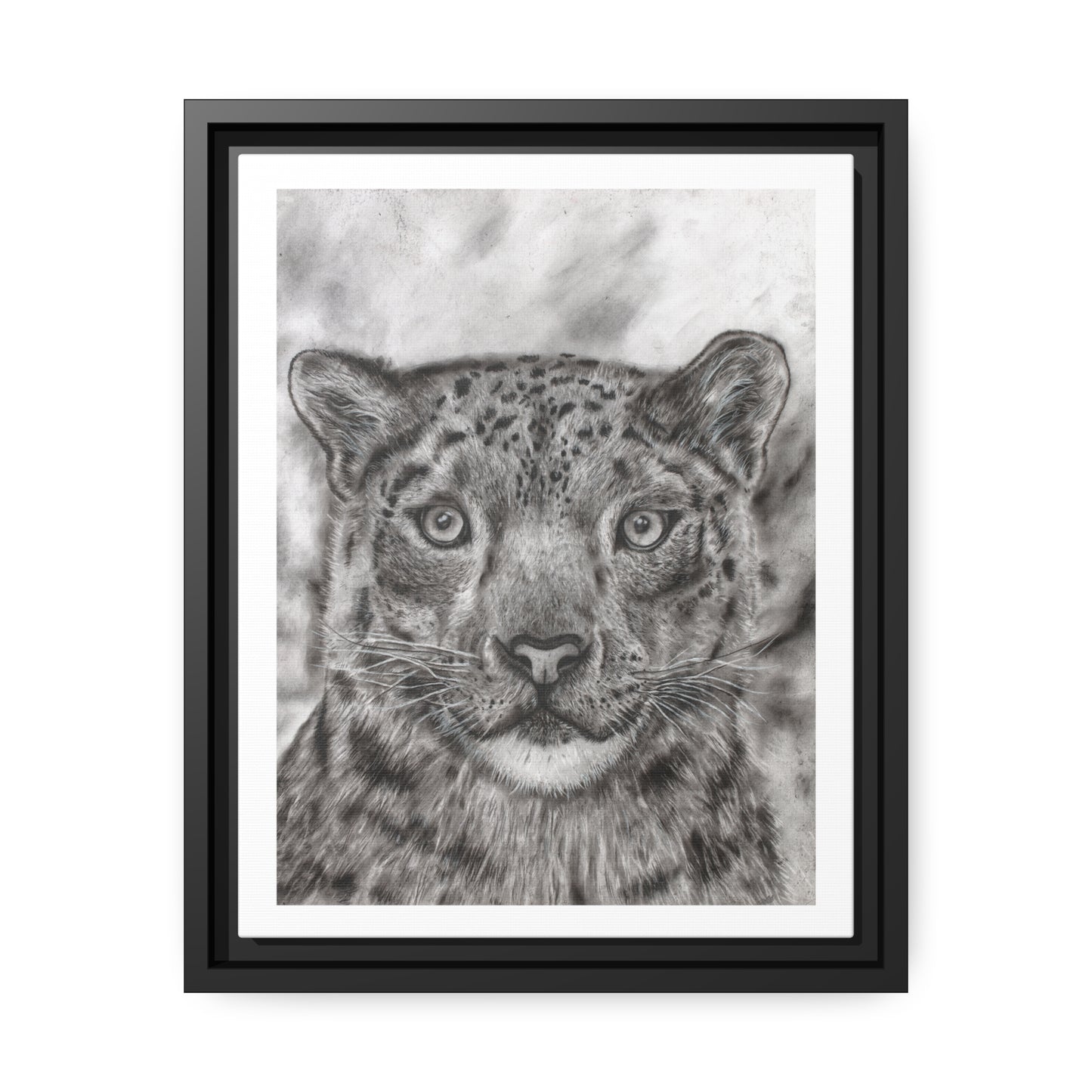 Snow Leopard Drawing Framed Art Print