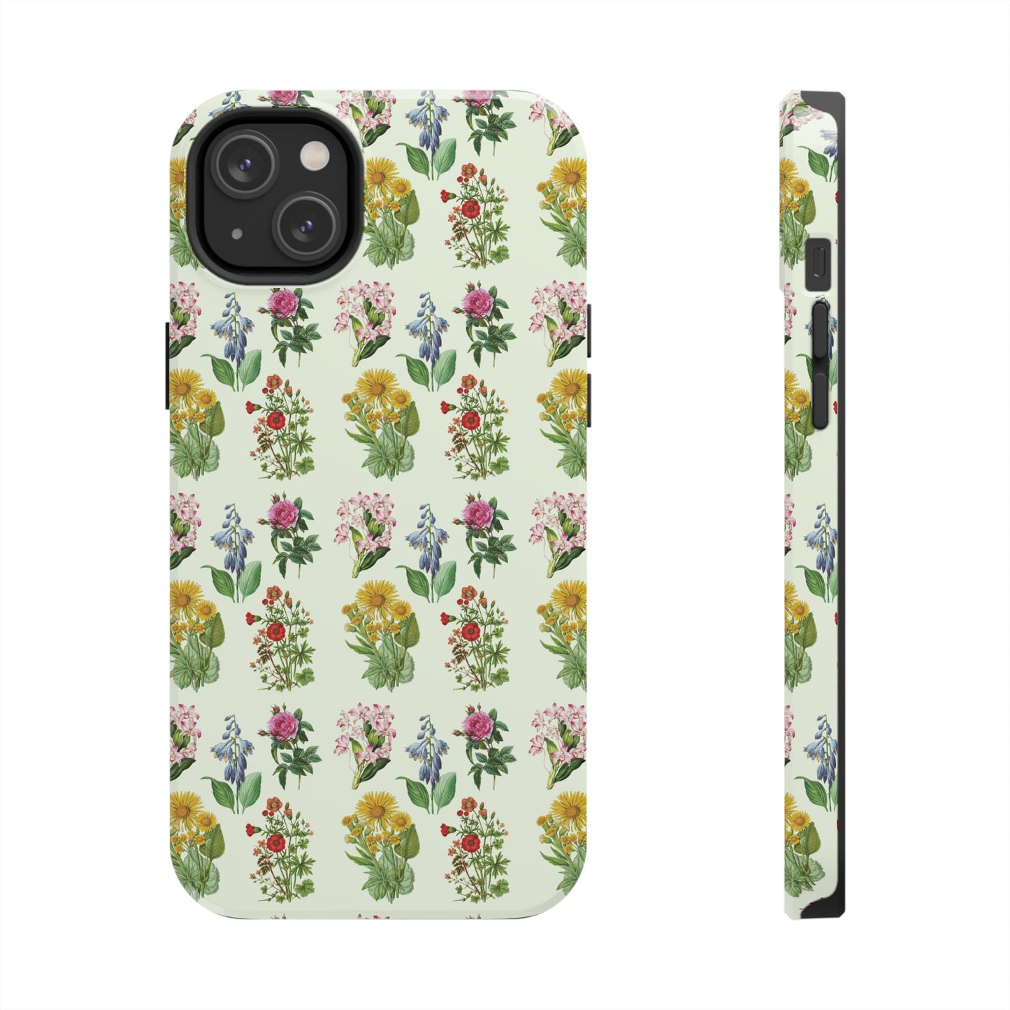 Pretty Floral Phone Case, Cute Vintage Antique Flower Phone case, sunflower Rose 19th century painting Phone Case Pattern