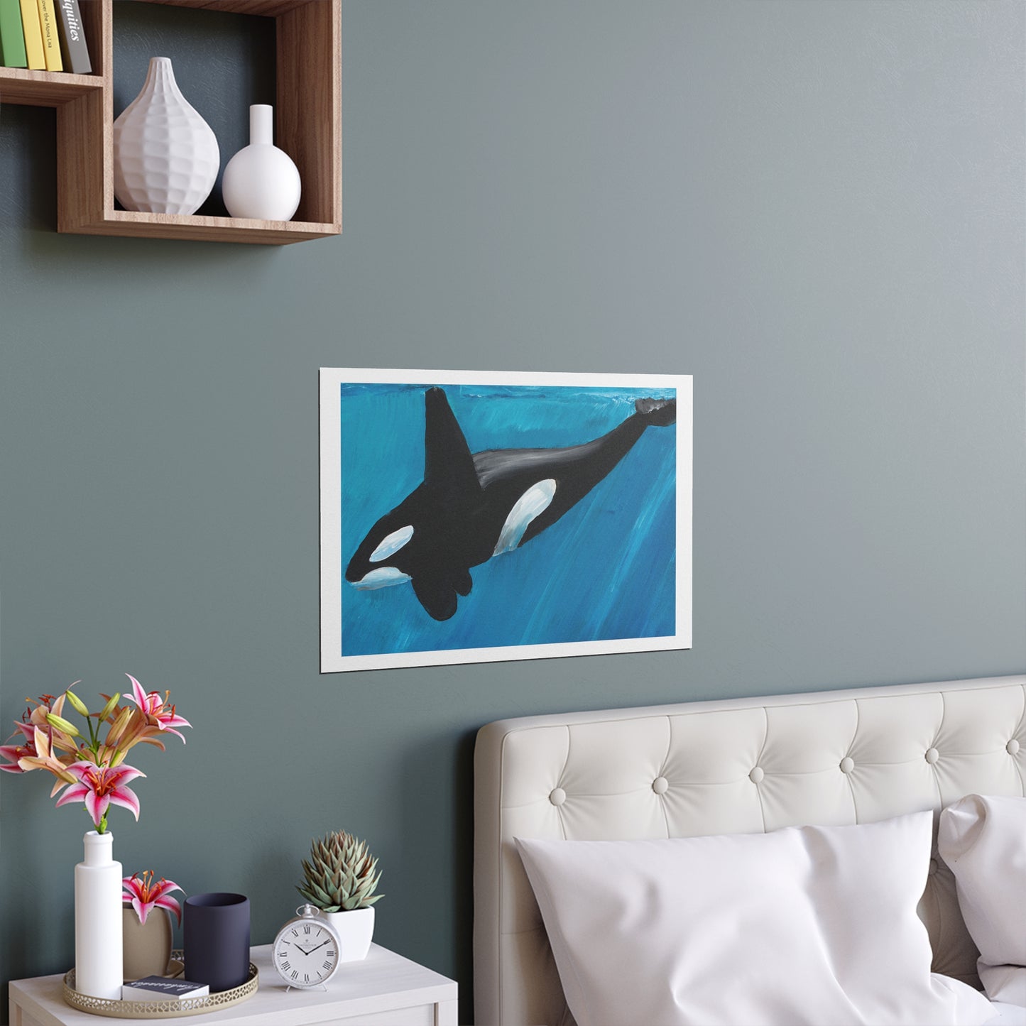 Orca Whale Acrylic Painting Poster Art Print