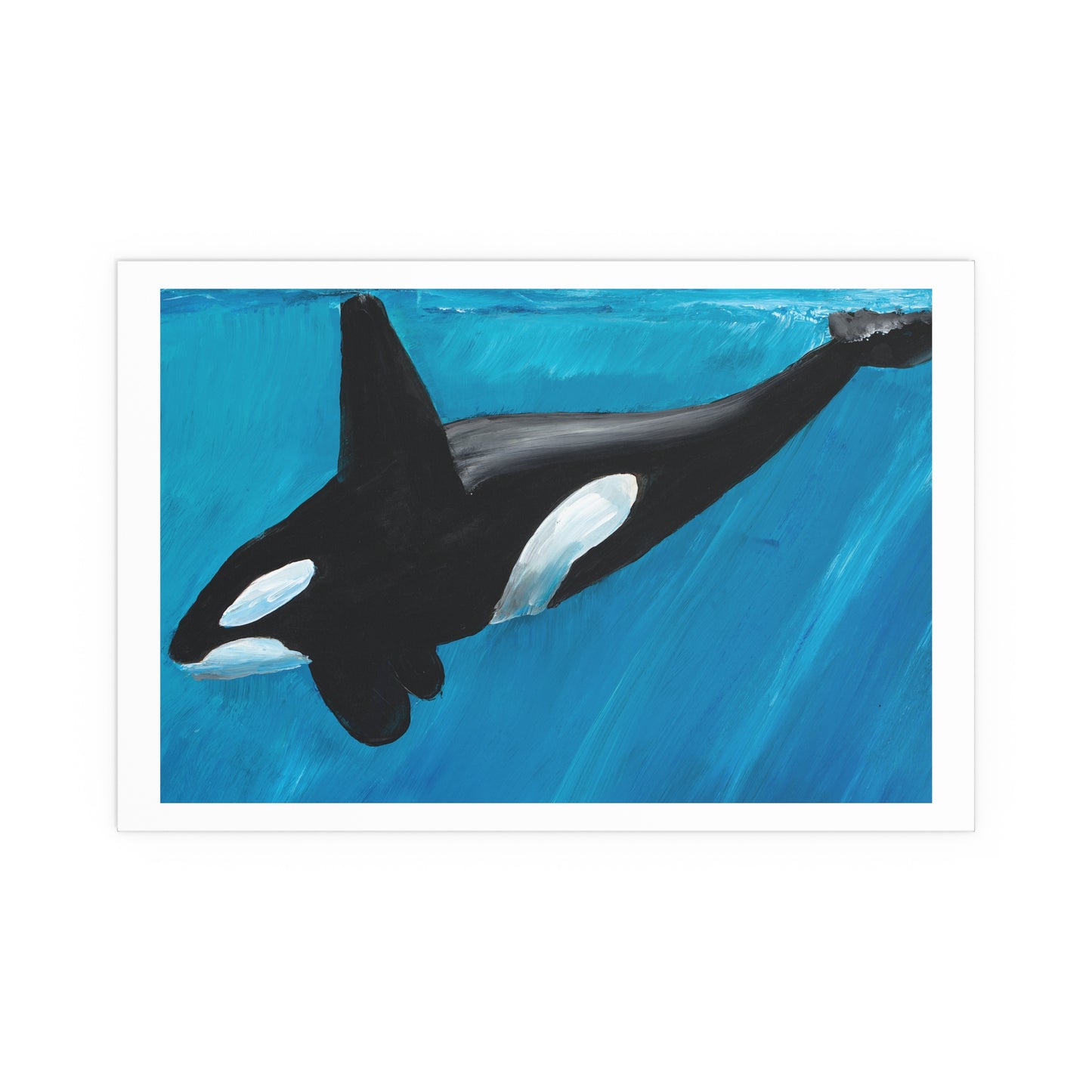 Orca Whale Acrylic Painting Poster Art Print