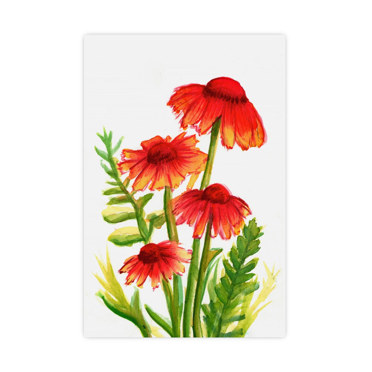 Wildflower Poster, Wall art, poster, wildflowers watercolor painted flowers