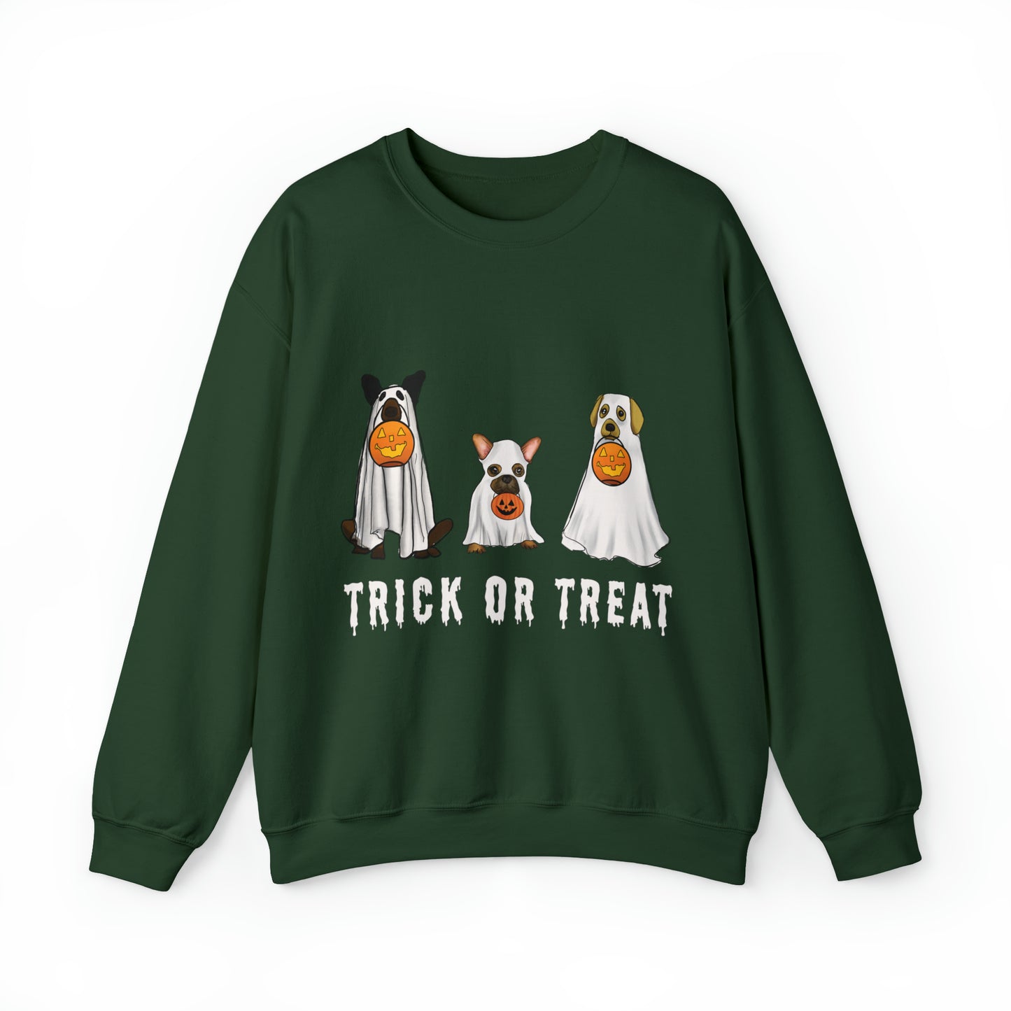 Cute Halloween Dog Sweatshirt, Halloween ghost dog sweatshirt, women's fall gift sweatshirt, fall decor cute halloween gift idea, ghost dog