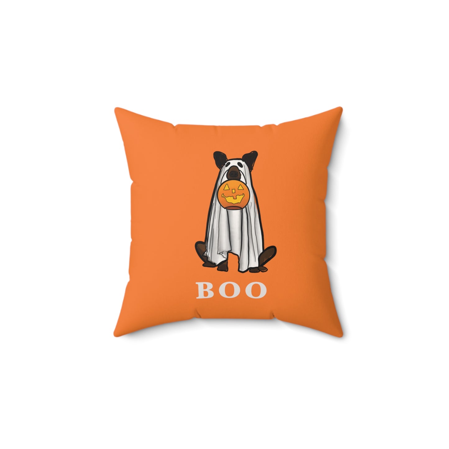 Halloween Dog pillow, Trick or treating dog halloween, dog ghost cute pillow, cute halloween decor, fun halloween decor