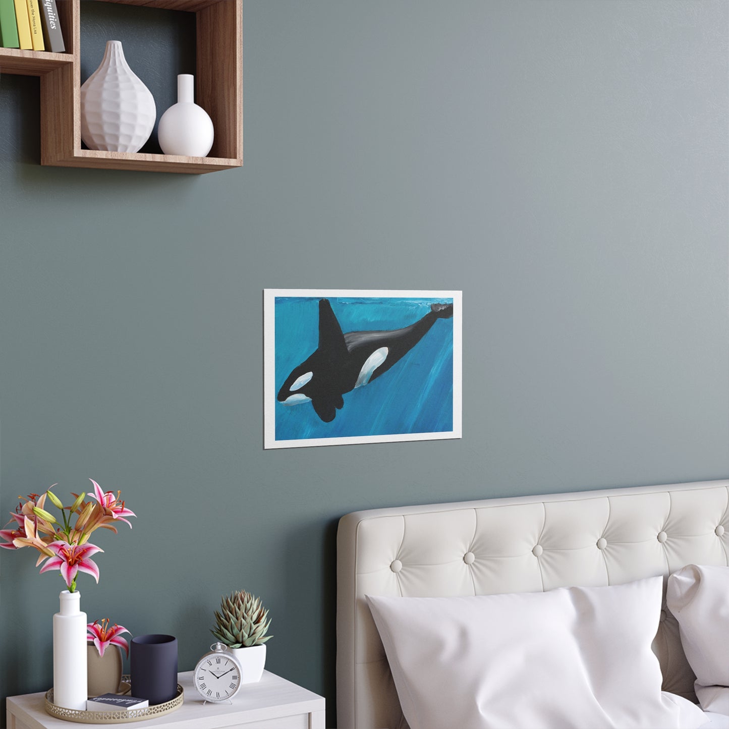 Orca Whale Acrylic Painting Poster Art Print