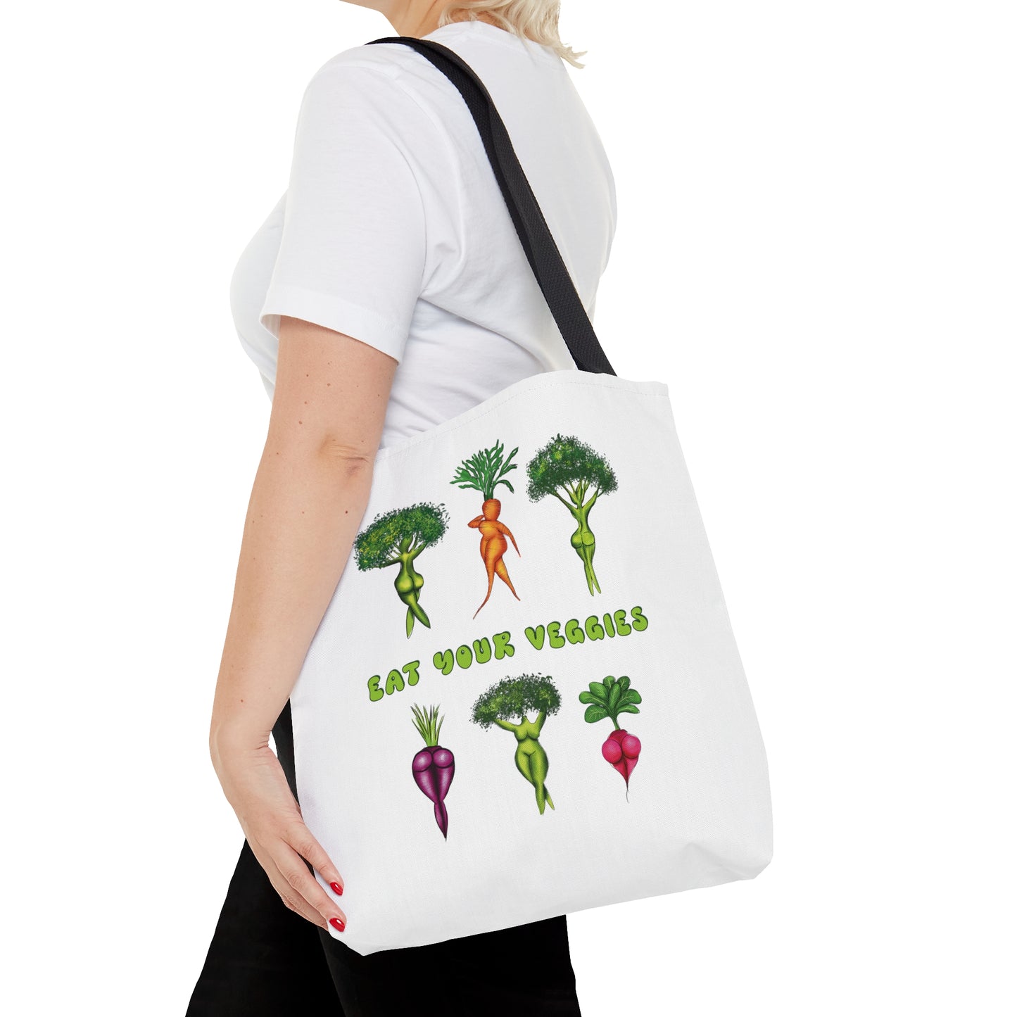 eat your veggies tote bag