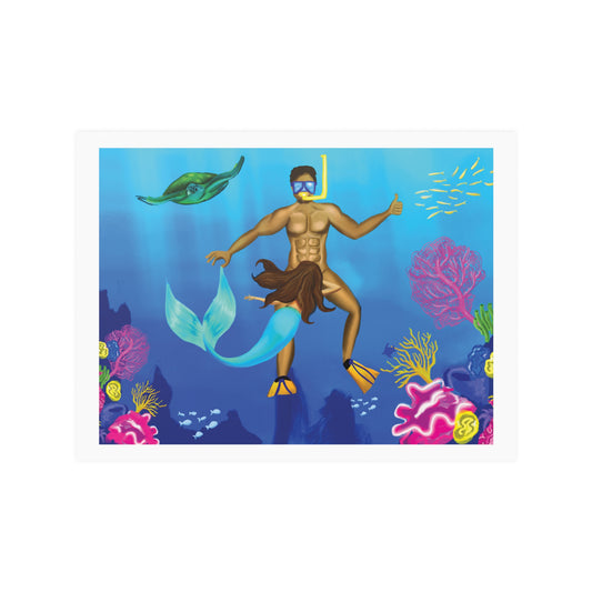 Funny Mermaid Poster