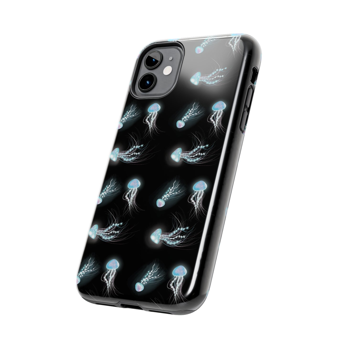 Bioluminescent Jellyfish Phone Case, Cool Trippy Psychedelic Phone Case, Glowing Jellyfish, Bioluminescent Art Cool Phone Case