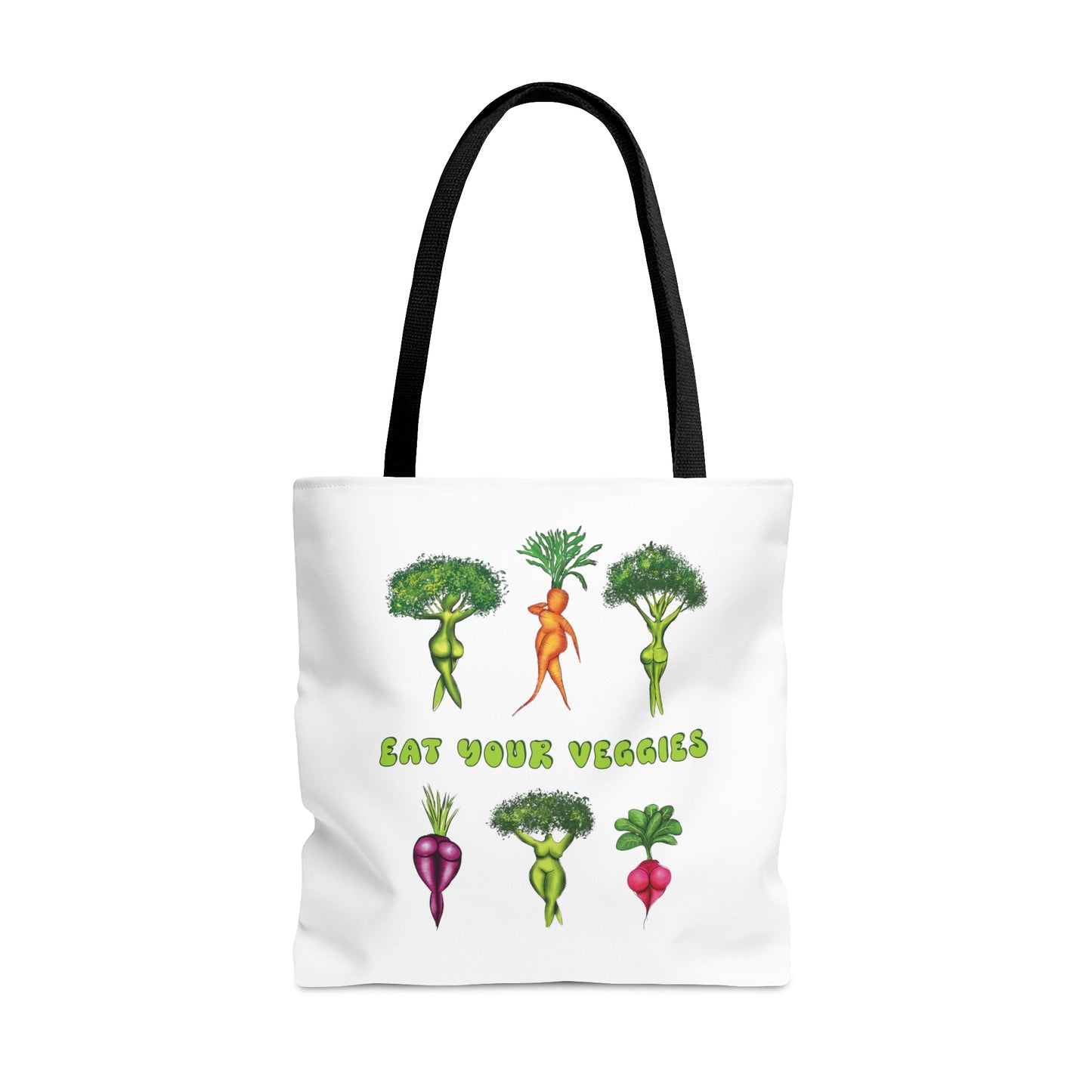 eat your veggies tote bag