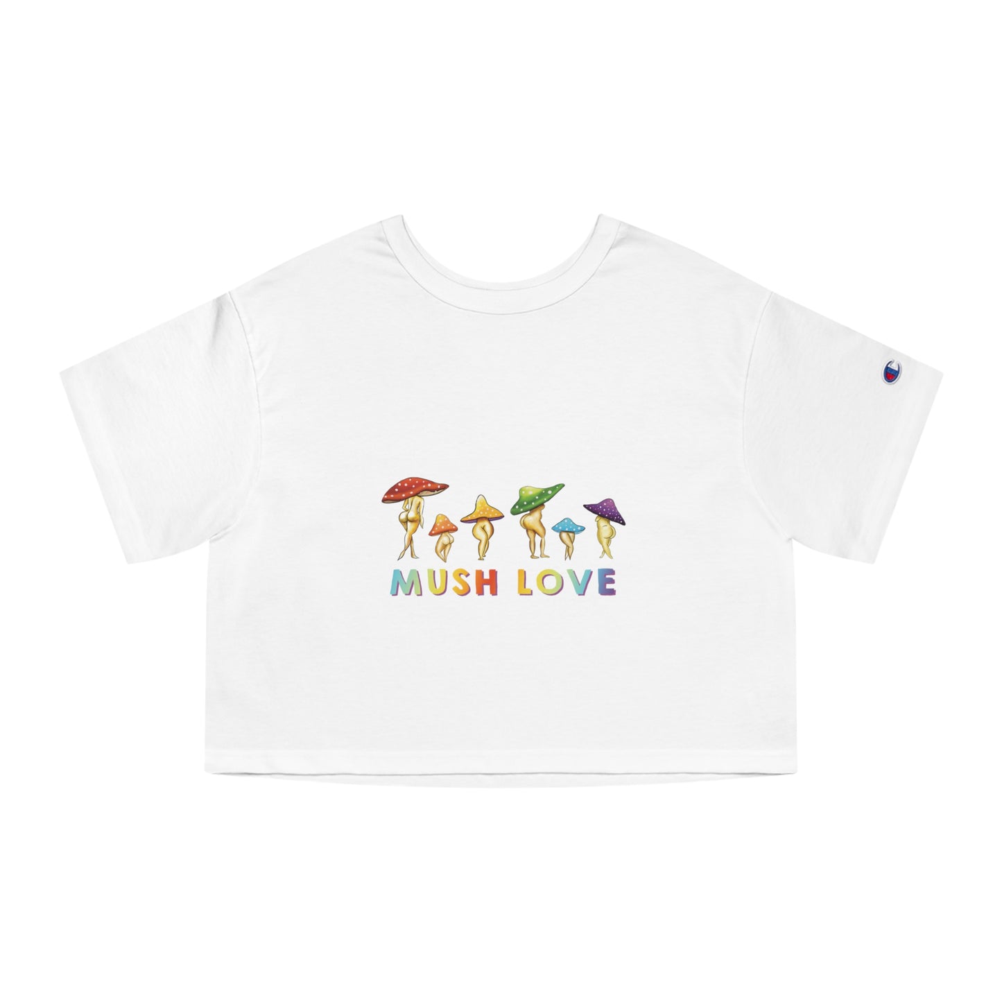 Mush Love Mushroom Cropped T Shirt