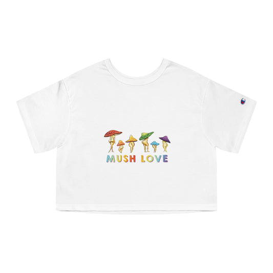 Mush Love Mushroom Cropped T Shirt