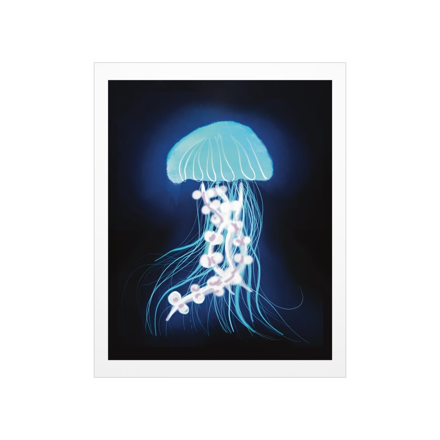 Bioluminescent Jellyfish Art Print