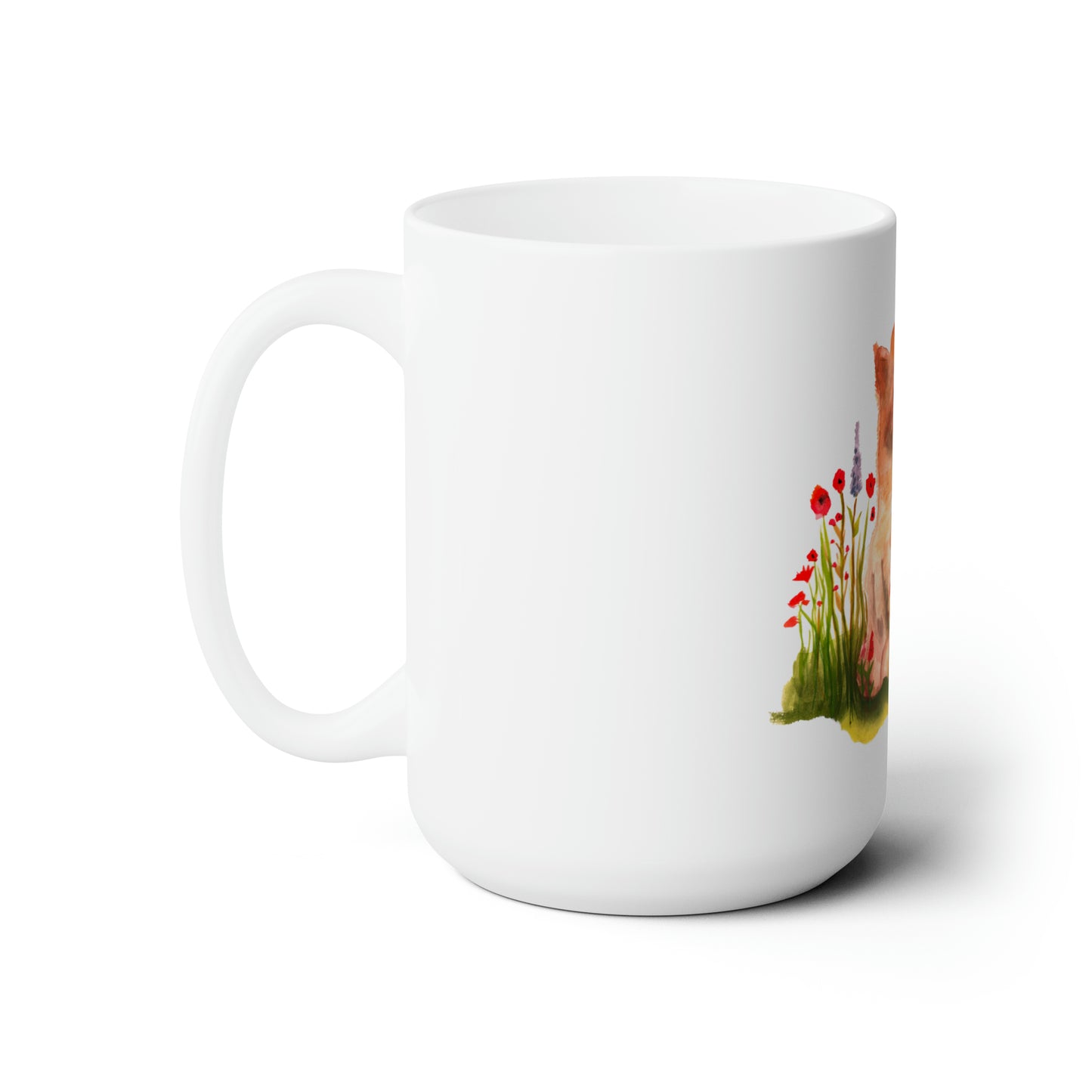 Cute Cat mug, Cute cat lover mug, cats and flowers ceramic mug, 15 oz, cat lover gift, persian cat cute mug,