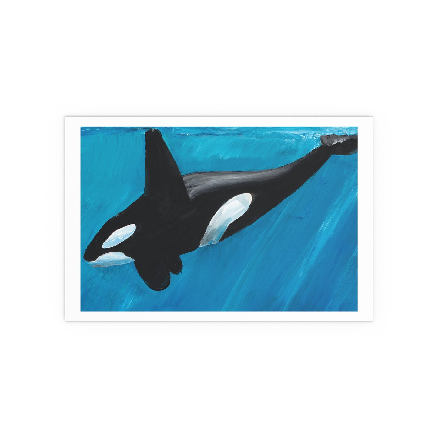 Orca Whale Acrylic Painting Poster Art Print