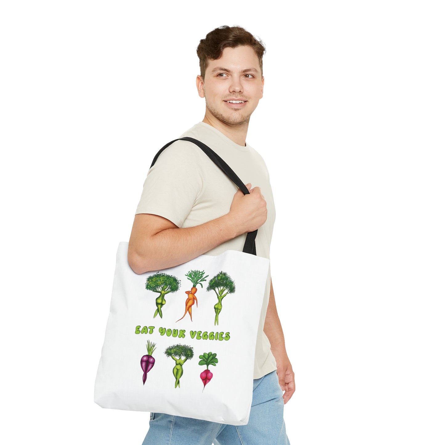 eat your veggies tote bag