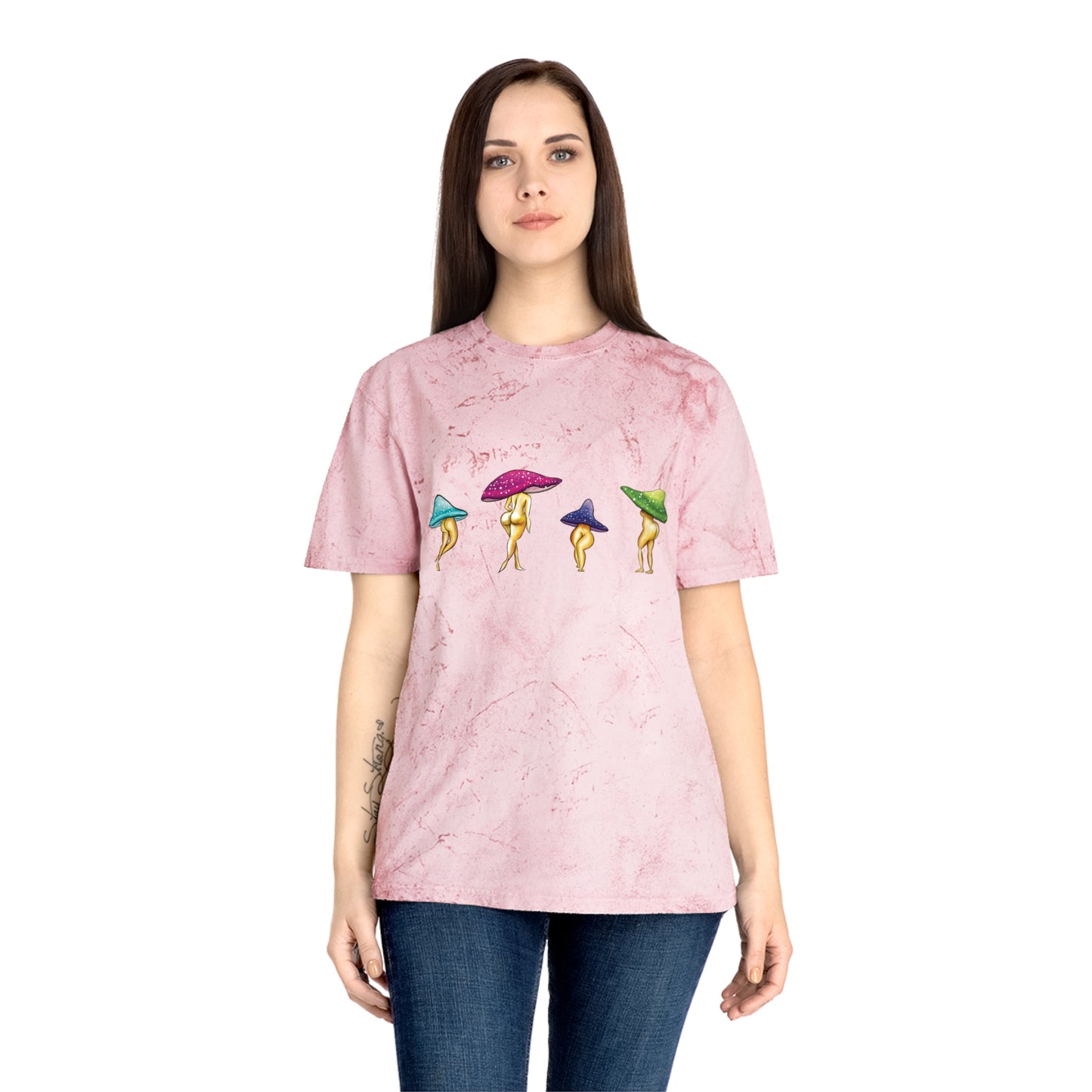 Purple Tie Dye Mushroom T shirt