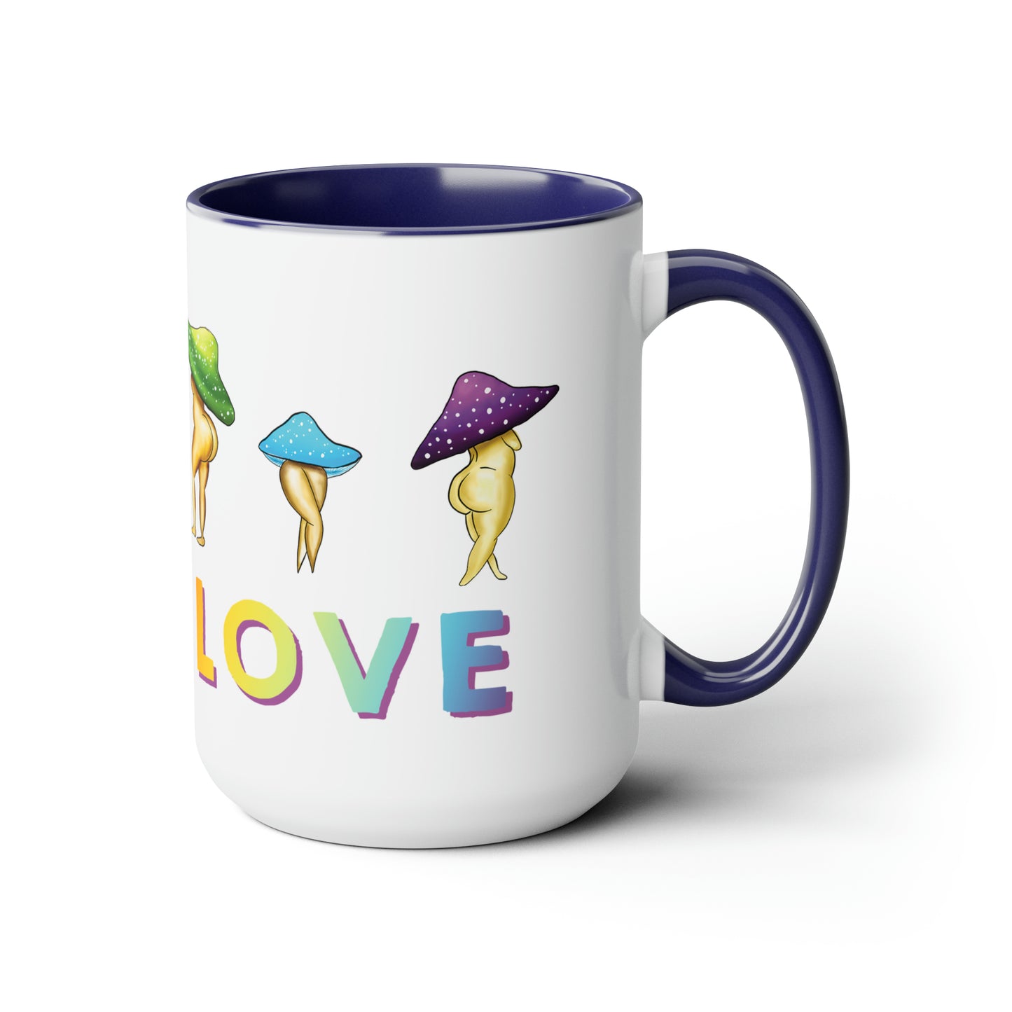 Mush Love Mushroom Lady Mug, 15 oz