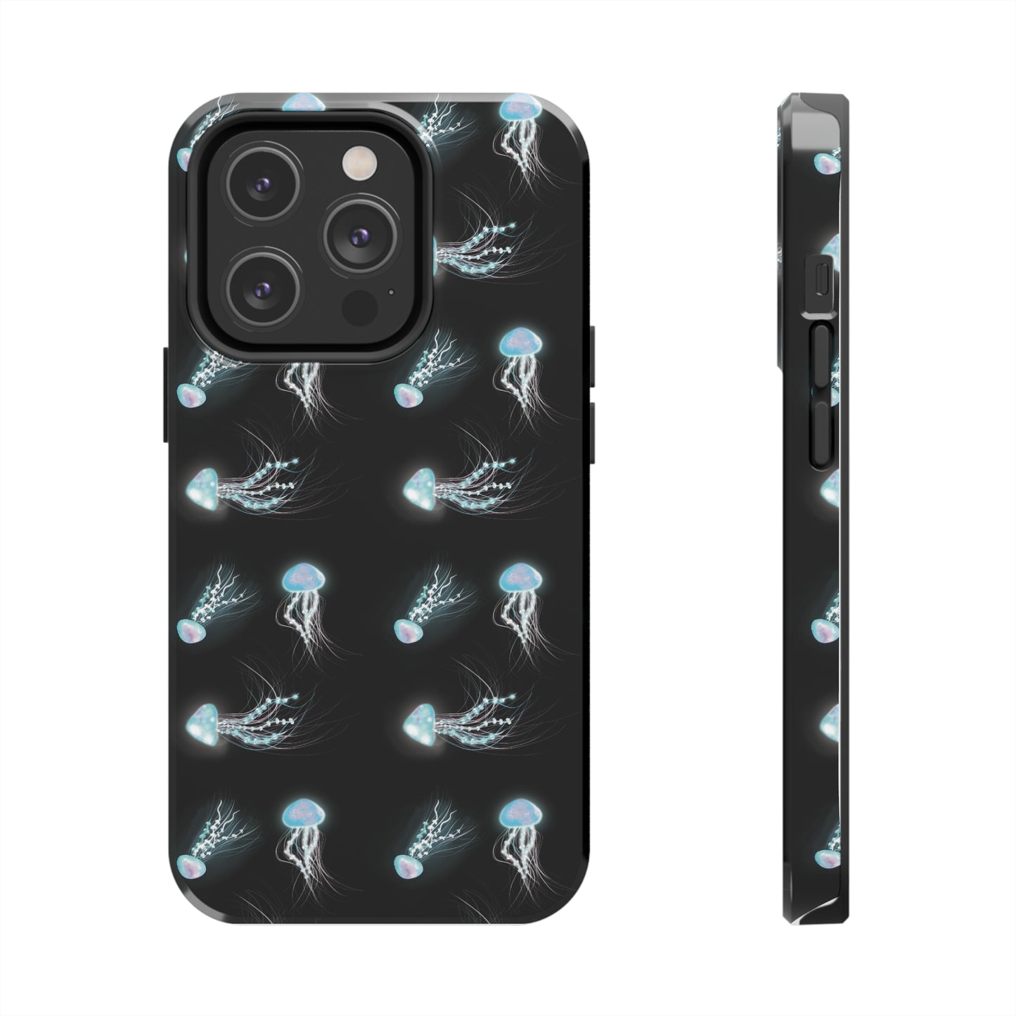 Bioluminescent Jellyfish Phone Case, Cool Trippy Psychedelic Phone Case, Glowing Jellyfish, Bioluminescent Art Cool Phone Case