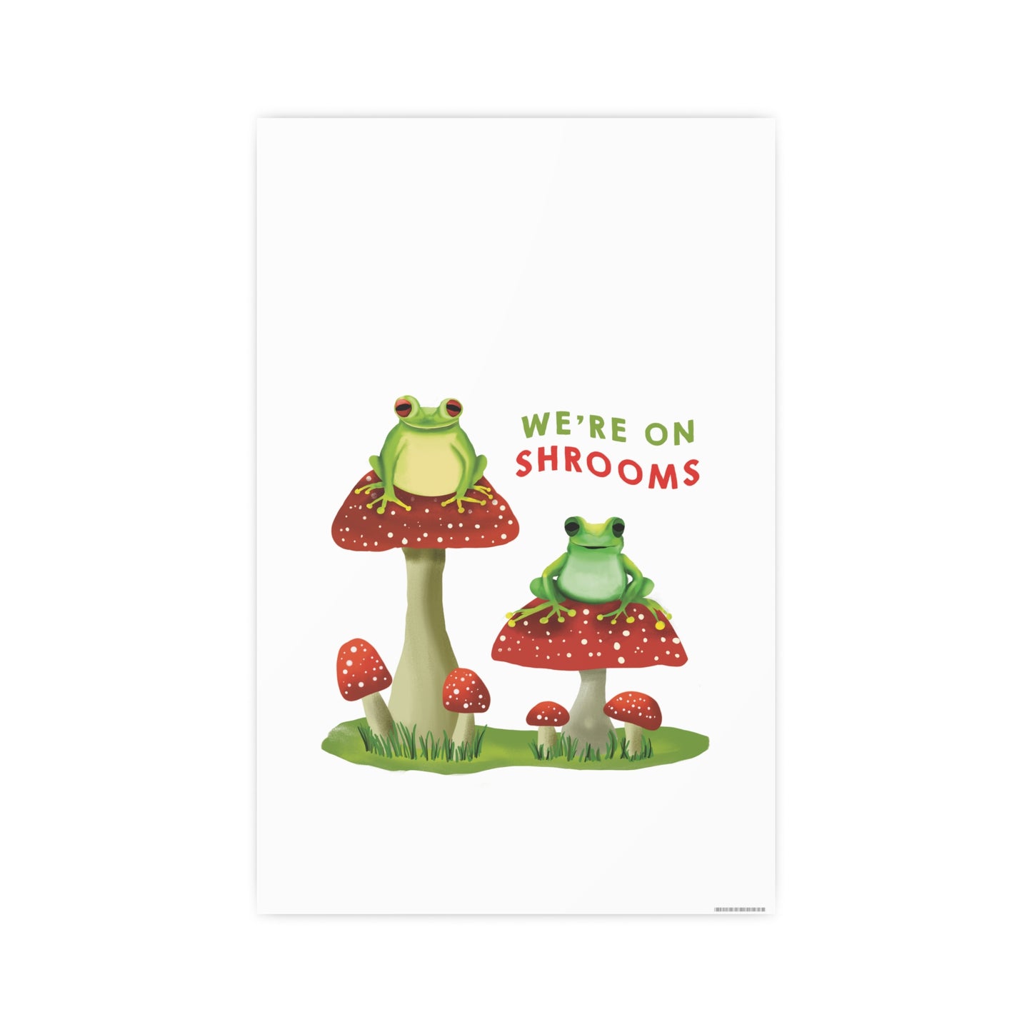 Frogs on Shrooms Art Poster