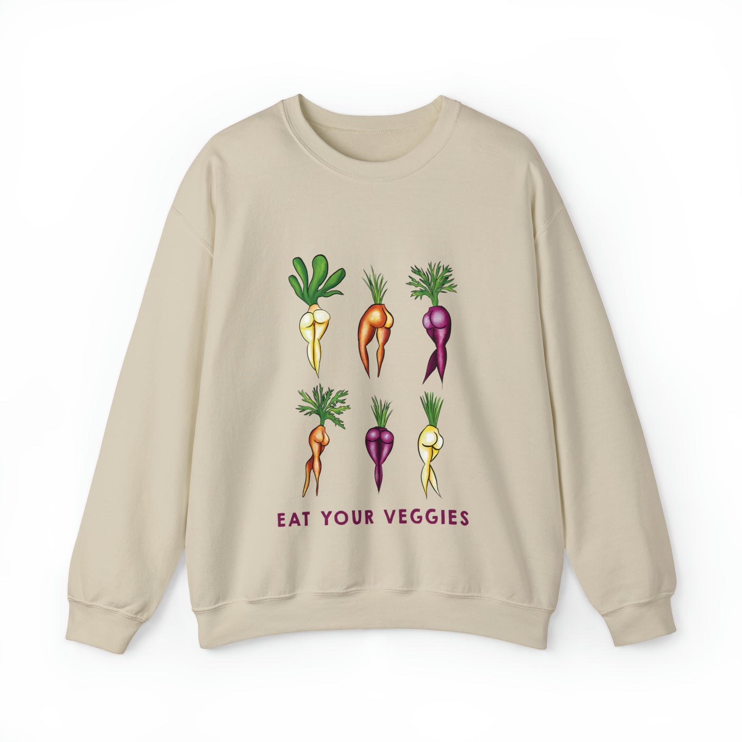 Cute Funny Crewneck Sweatshirt, Funny Sexy Veggie Crewneck, Cute Anime Sexy Carrot Booty, Funny Crewneck