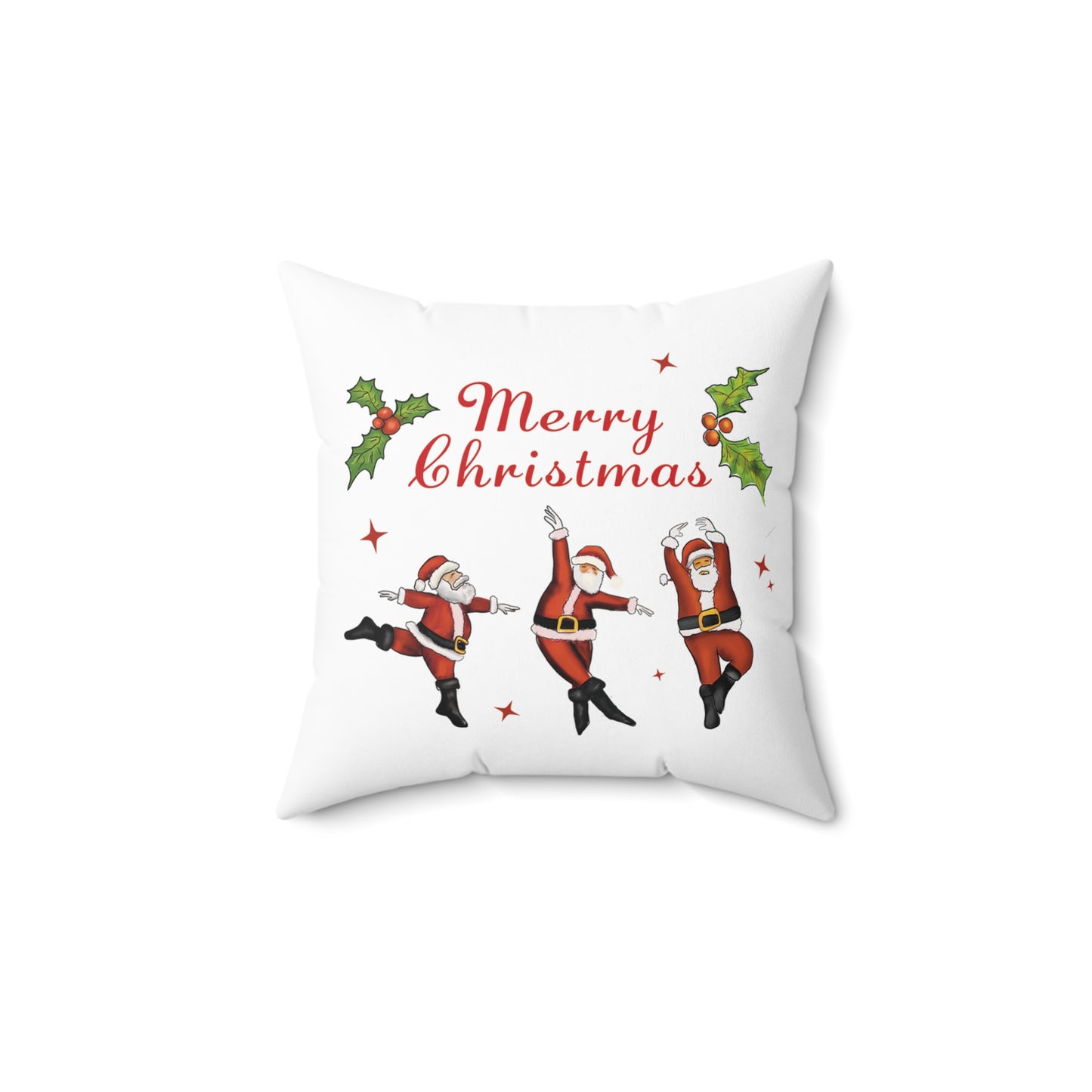 Cute Santa Dancing christmas pillow, christmas holiday decor, cute holiday decor, funny santa dancing throw pillow