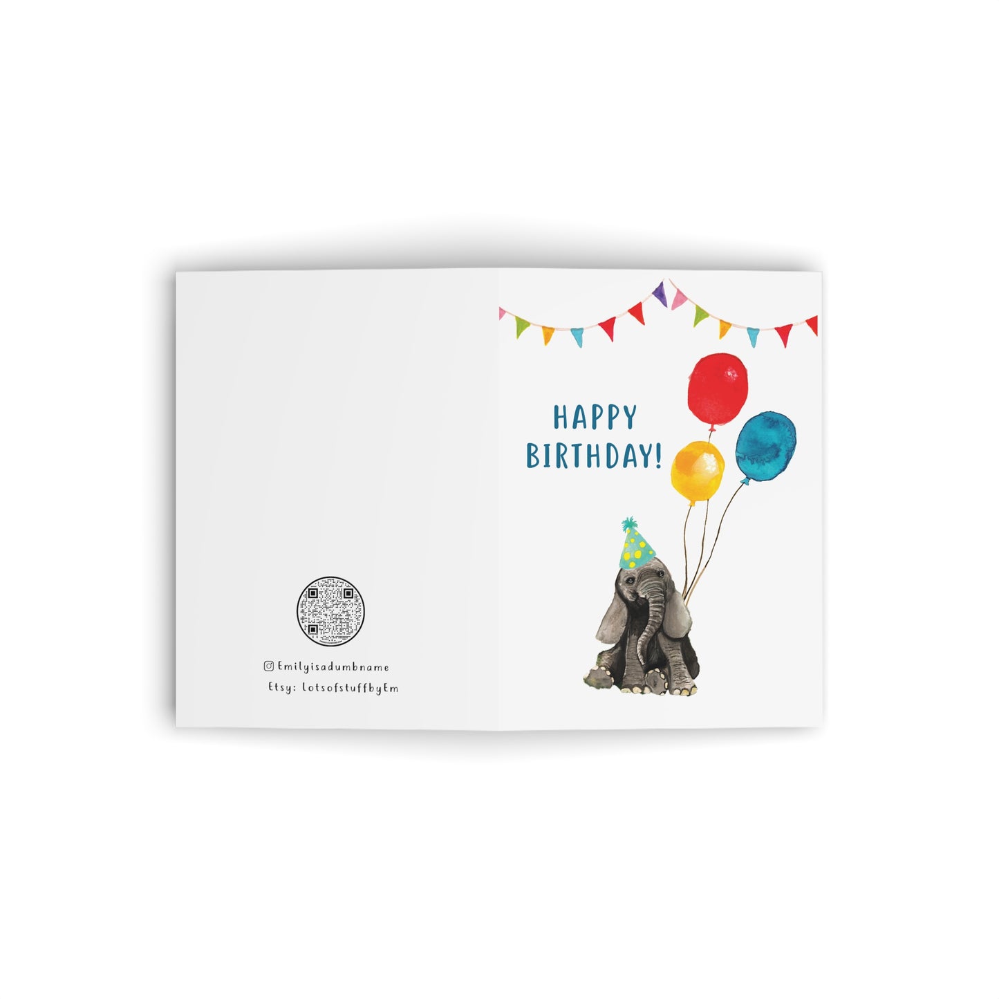 Cute Elephant Baby birthday card