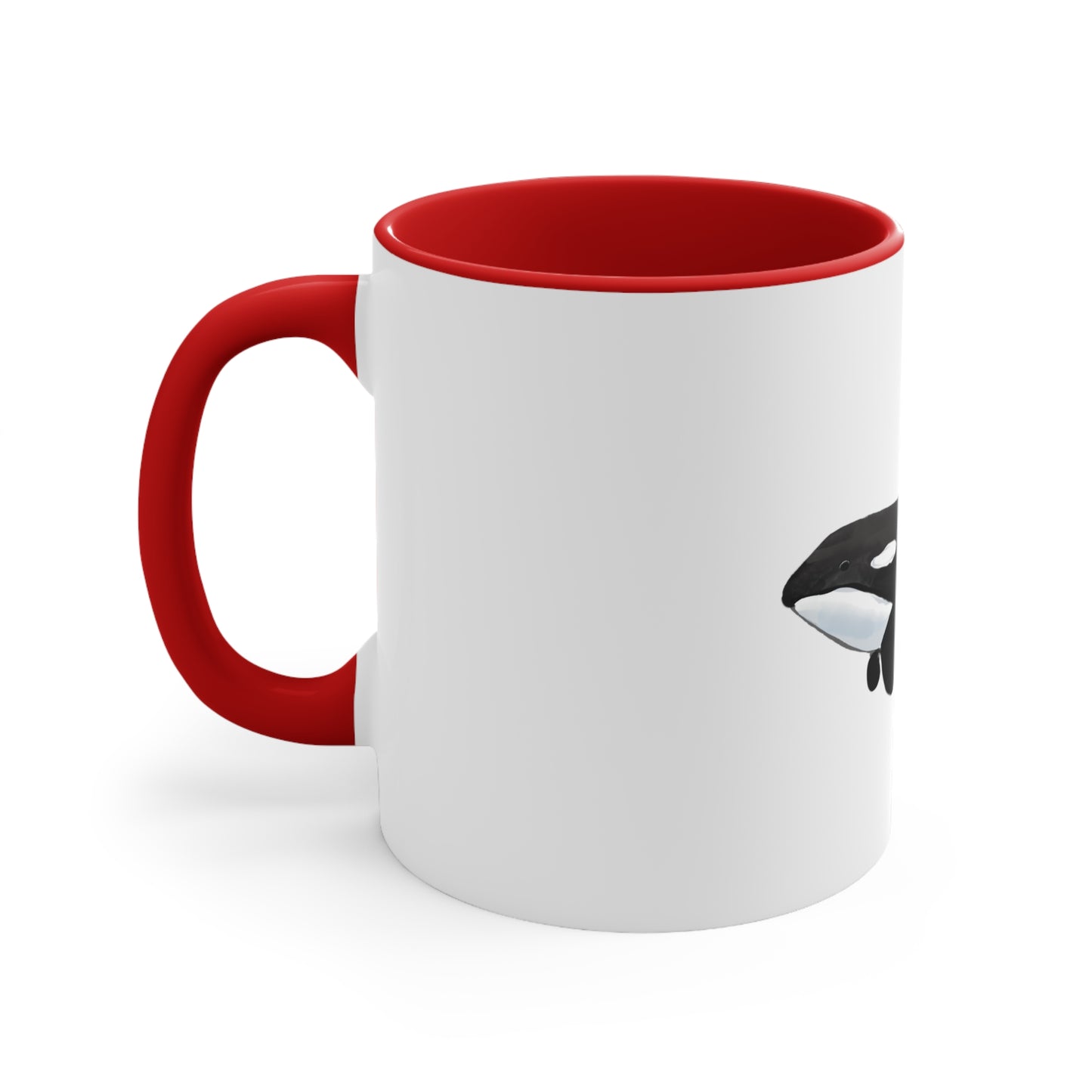 Cute Funny Orca Whale Mug, Accent mug, Black orca whale mug, accent mug 11 oz black orca mug