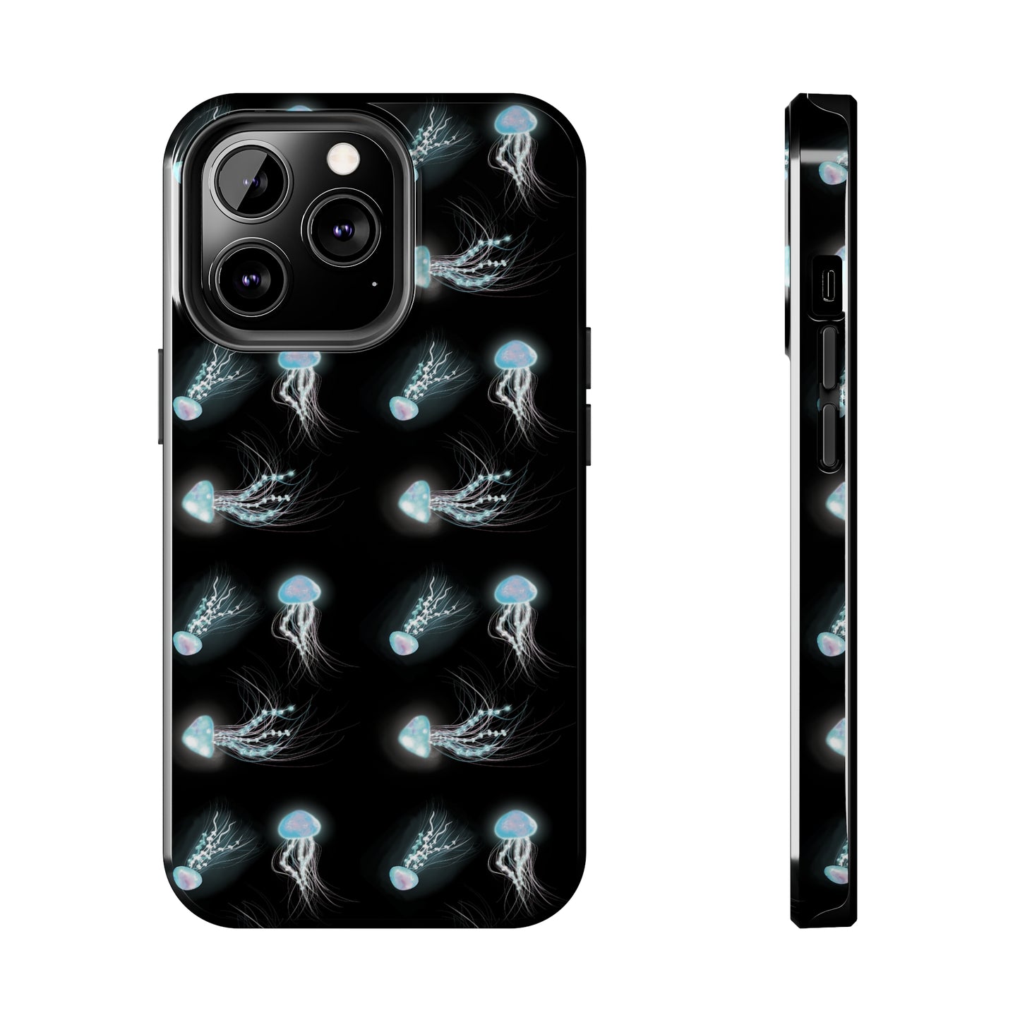 Bioluminescent Jellyfish Phone Case, Cool Trippy Psychedelic Phone Case, Glowing Jellyfish, Bioluminescent Art Cool Phone Case