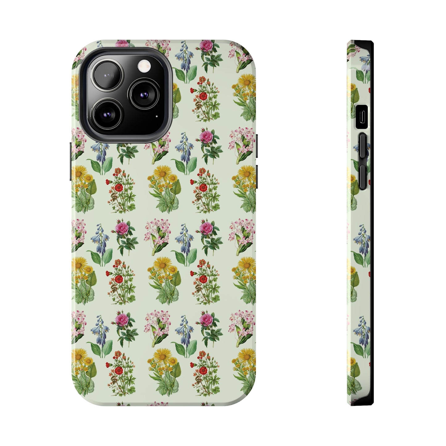 Pretty Floral Phone Case, Cute Vintage Antique Flower Phone case, sunflower Rose 19th century painting Phone Case Pattern