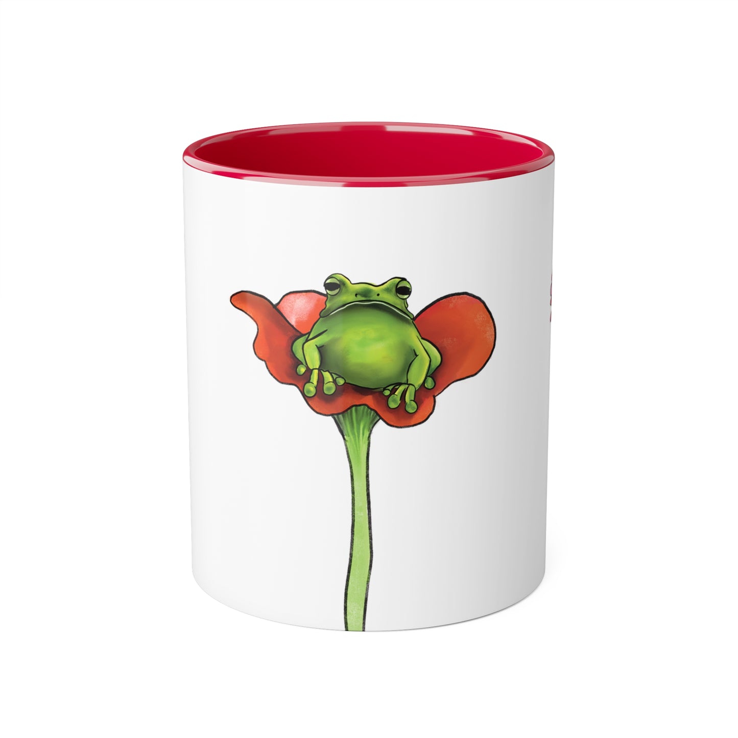 Cute Colorful Frog Accent Mugs, 11oz