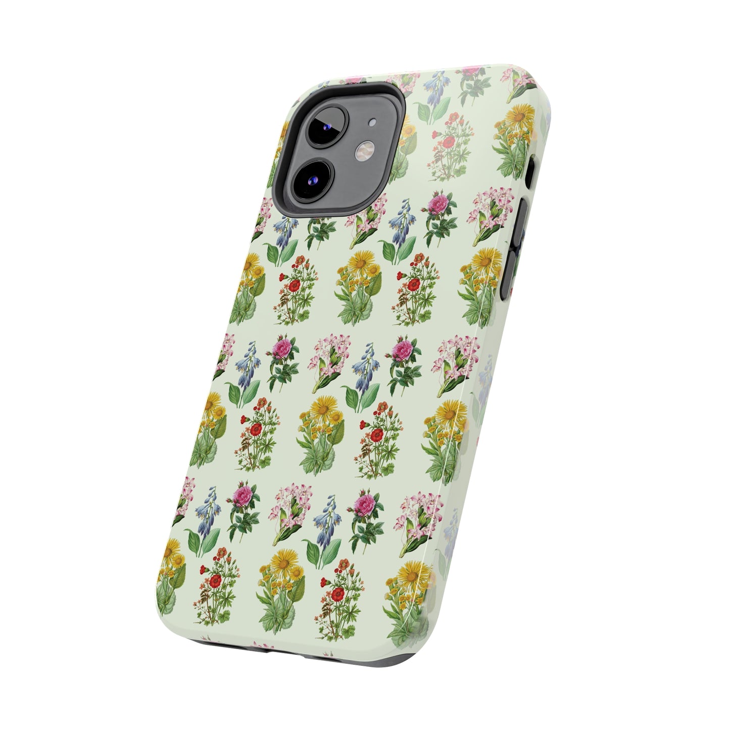 Pretty Floral Phone Case, Cute Vintage Antique Flower Phone case, sunflower Rose 19th century painting Phone Case Pattern