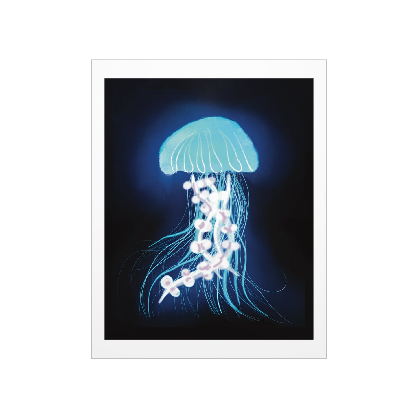 Bioluminescent Jellyfish Art Print