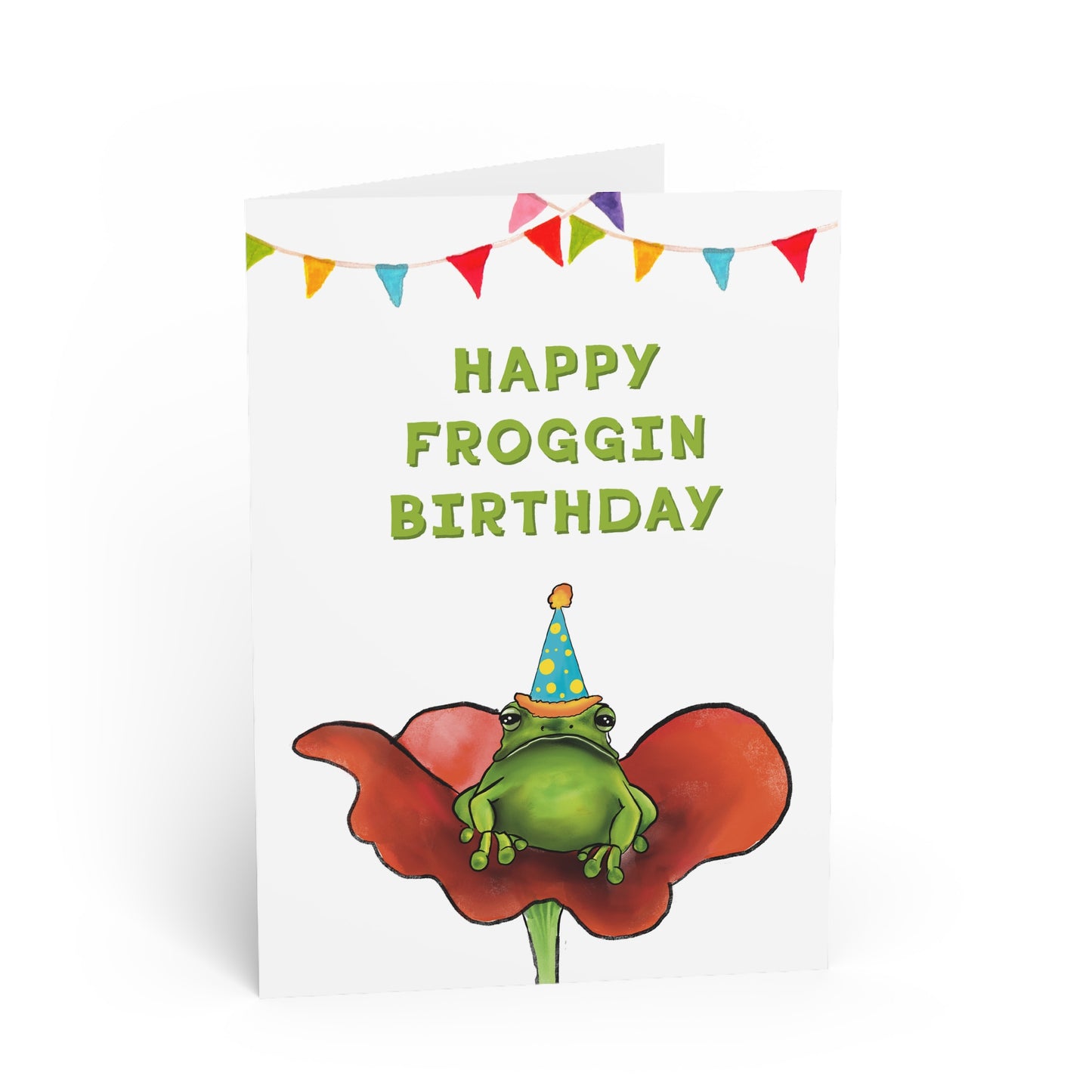 Cute Frog Birthday Card, Happy Frogging Birthday, Adorable Frog Funny Birthday card for friend