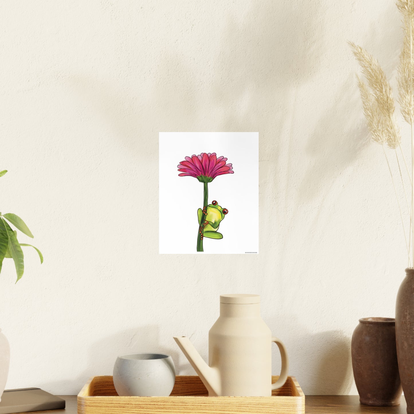 Frog on a Flower Art Print