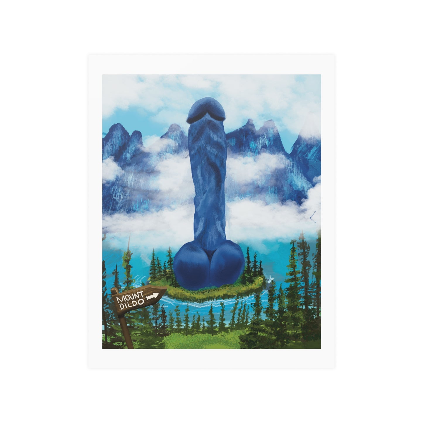 Mount Dildo Art Poster