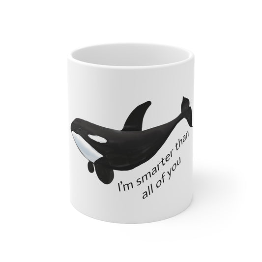 Cute Orca whale mug, killer whale mug gift, orca lover gift, cute orca whale, whale lover, cute killer whale mug