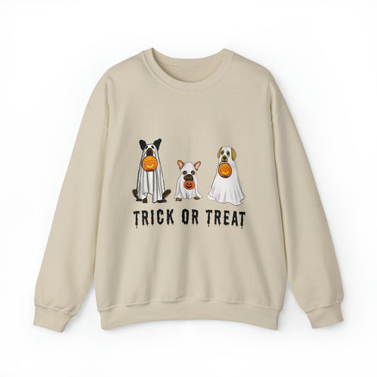 Cute Halloween Dog Sweatshirt, Halloween ghost dog sweatshirt, women's fall gift sweatshirt, fall decor cute halloween gift idea, ghost dog