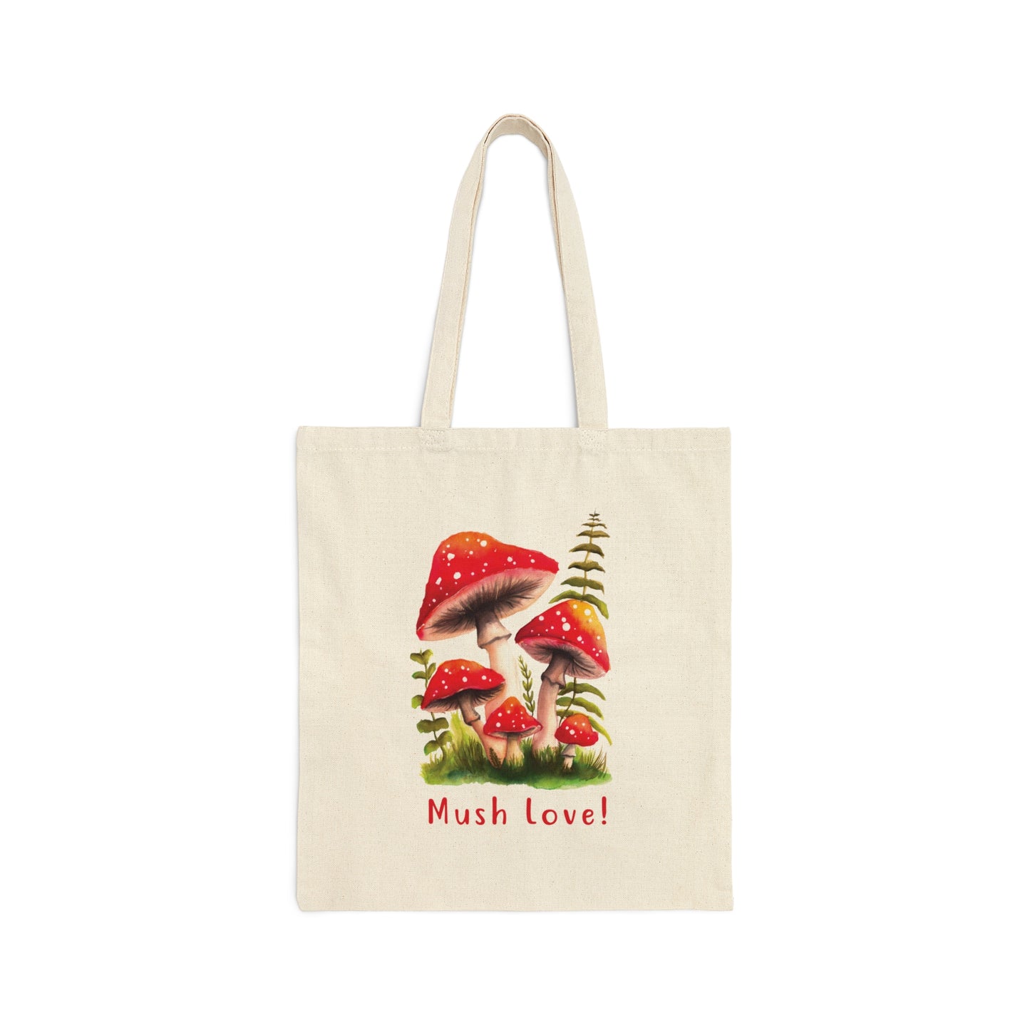 Red Watercolor Mushroom Tote bag, Cute Adorable Mushroom Tote bag Watercolor, Cute Mushroom Lover Tote bag