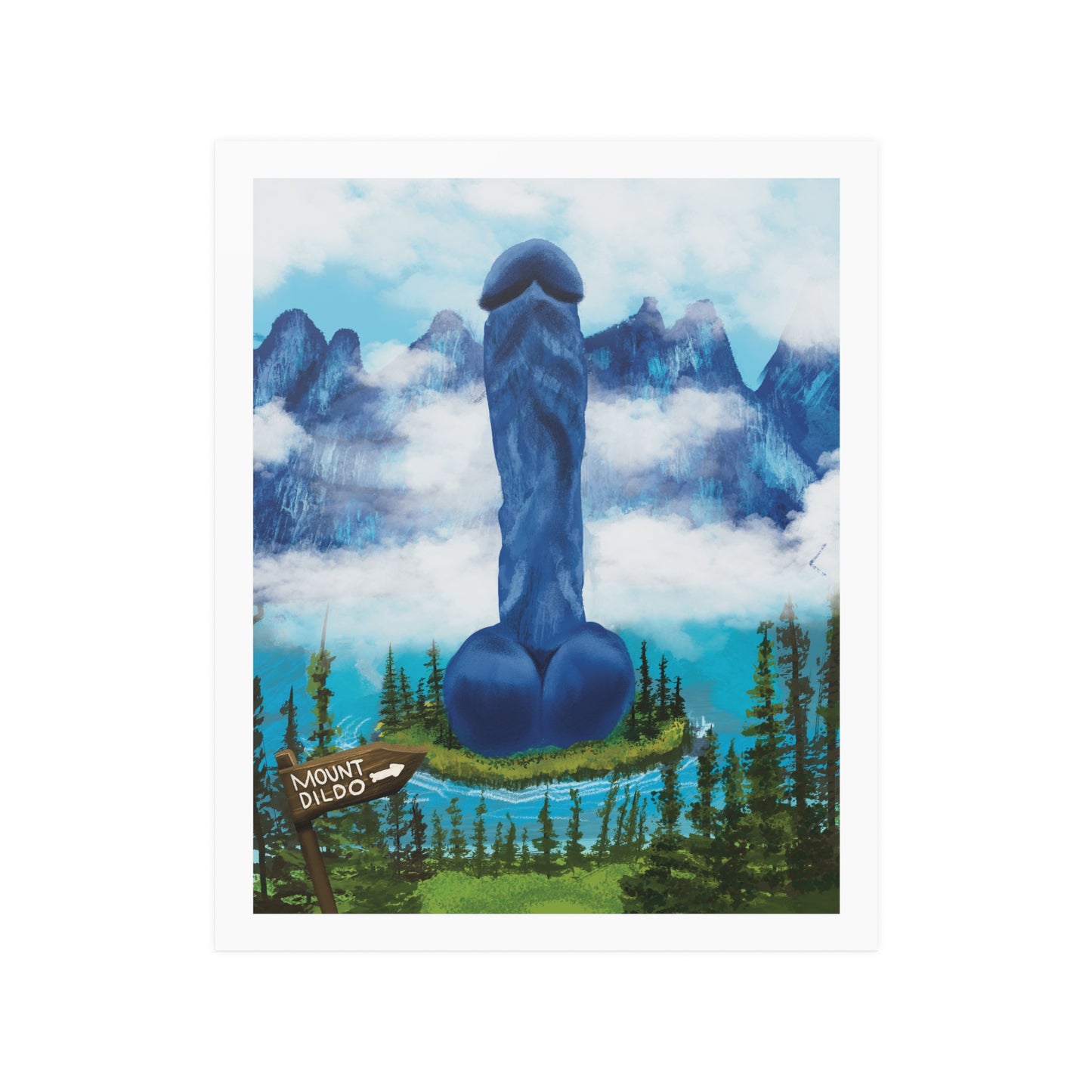 Mount Dildo Art Poster