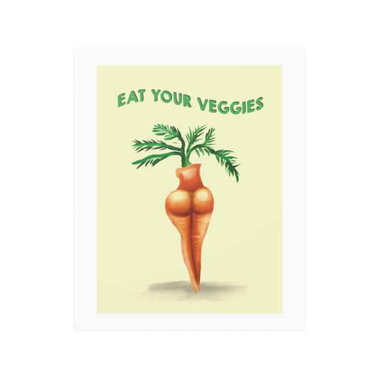 Eat Your Veggies Graphic Design Poster