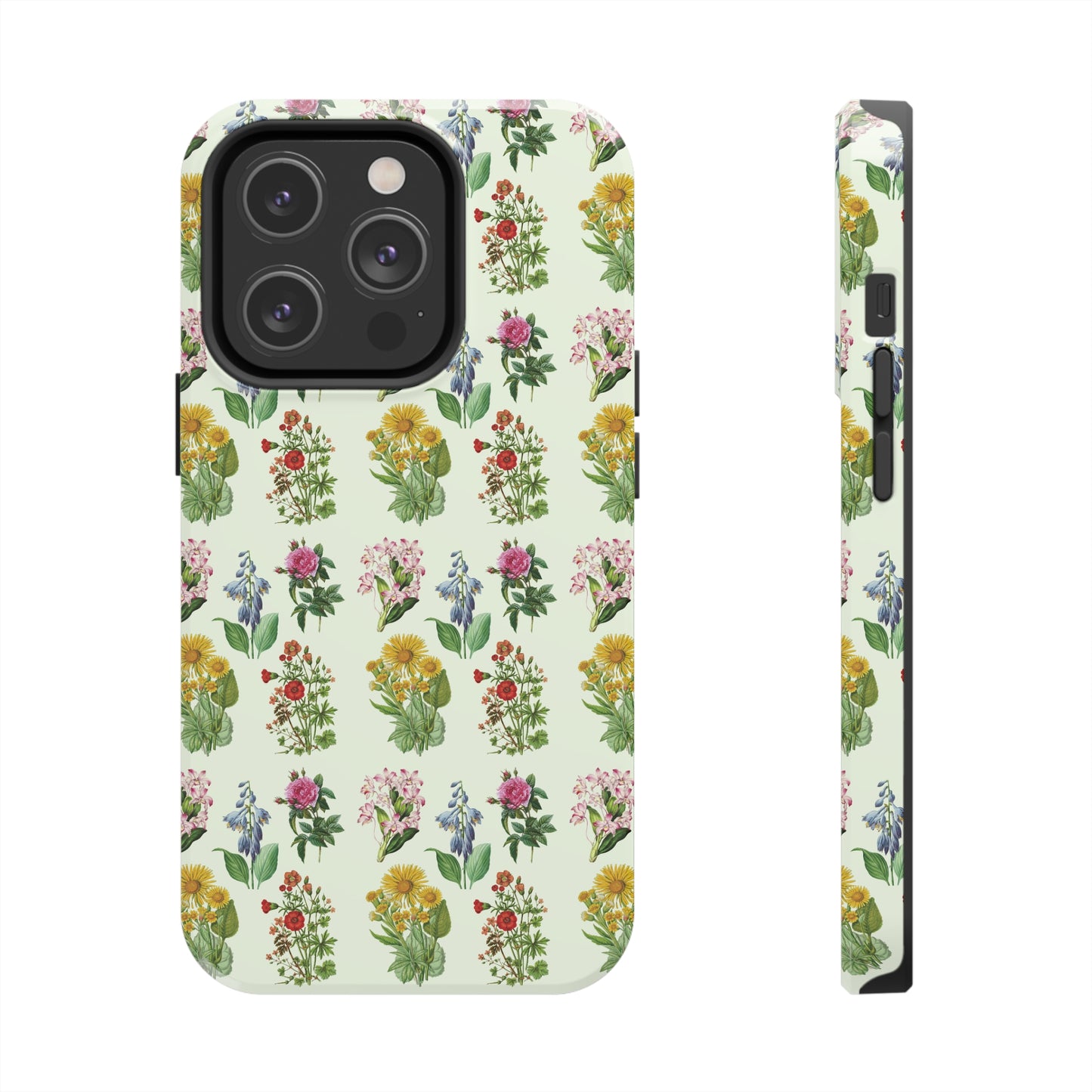 Pretty Floral Phone Case, Cute Vintage Antique Flower Phone case, sunflower Rose 19th century painting Phone Case Pattern